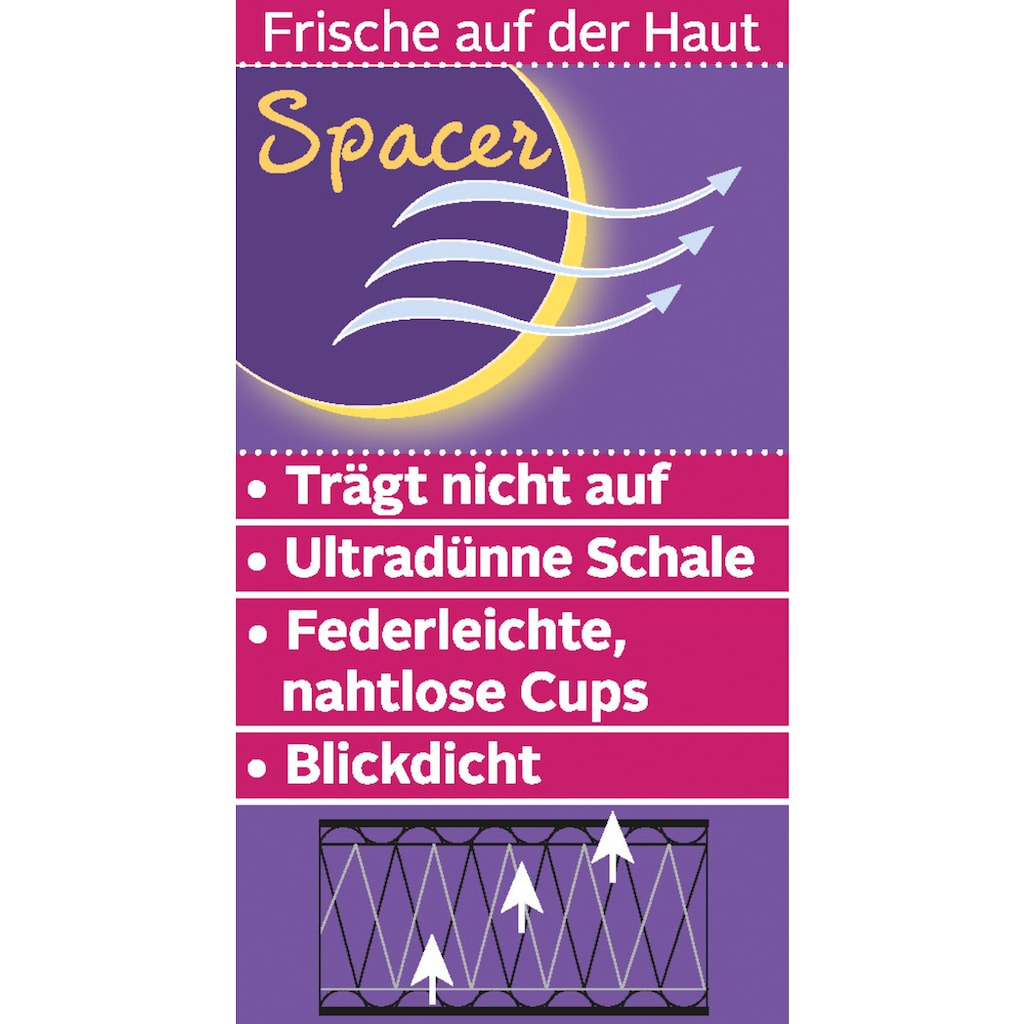 LASCANA Schalen-BH »Invisible Pink«, mit Spacer-Schalen, perfekt unter weißer Kleidung