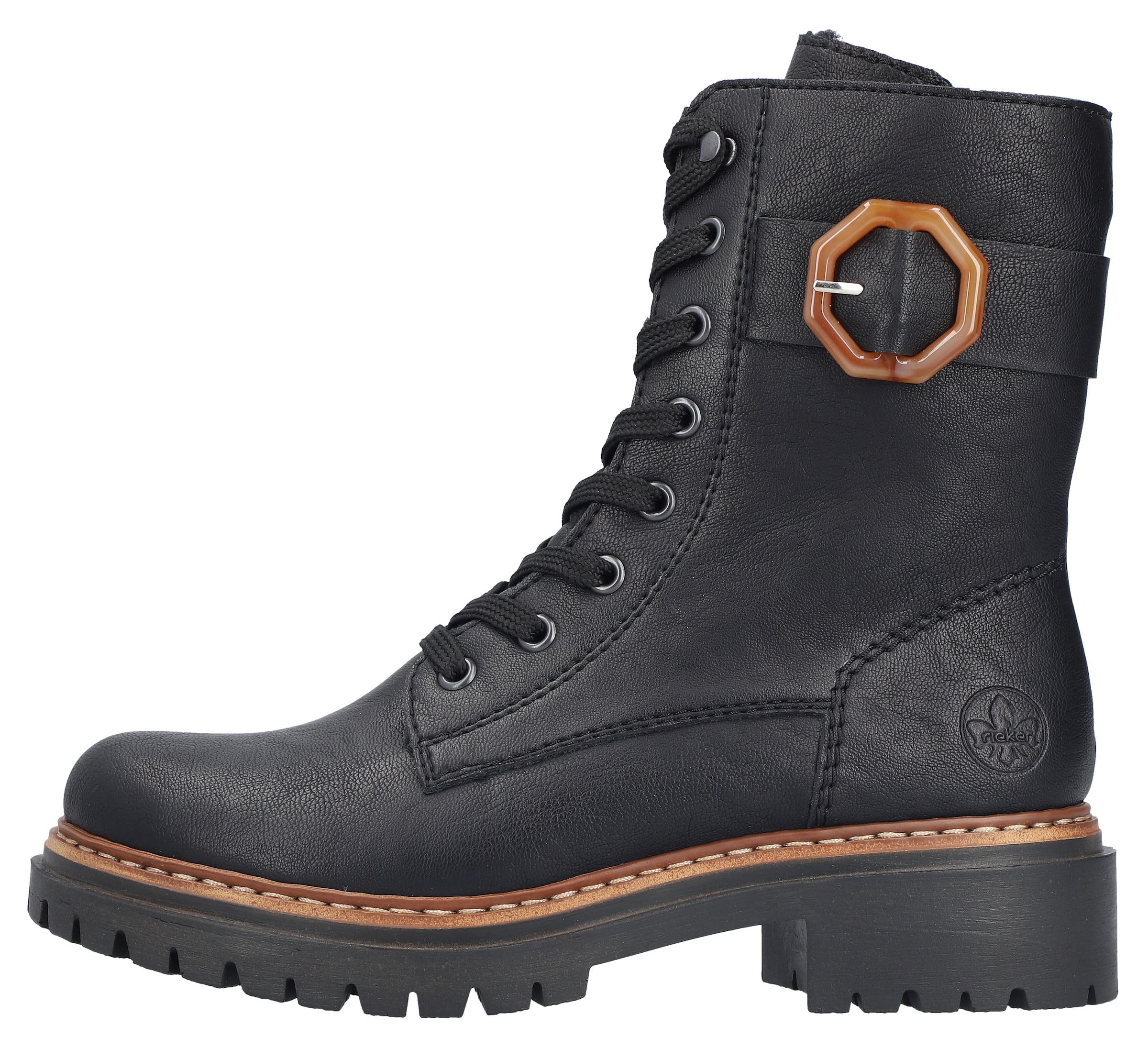 Rieker Winterstiefelette  Schnürboots, Schnürstiefelette, Profilsohle, mit Innenreißverschluss