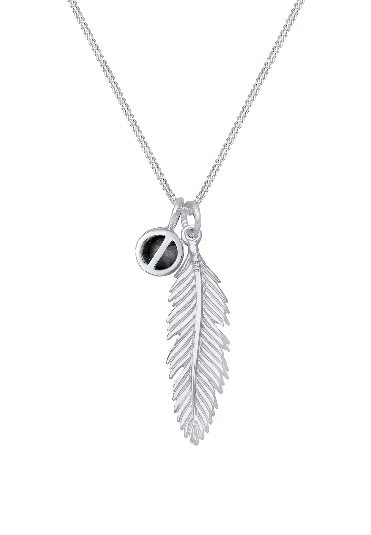 Elli Silberkette »Halskette Feder Boho 925 Silber, mit Kristallen von Swarovski®«