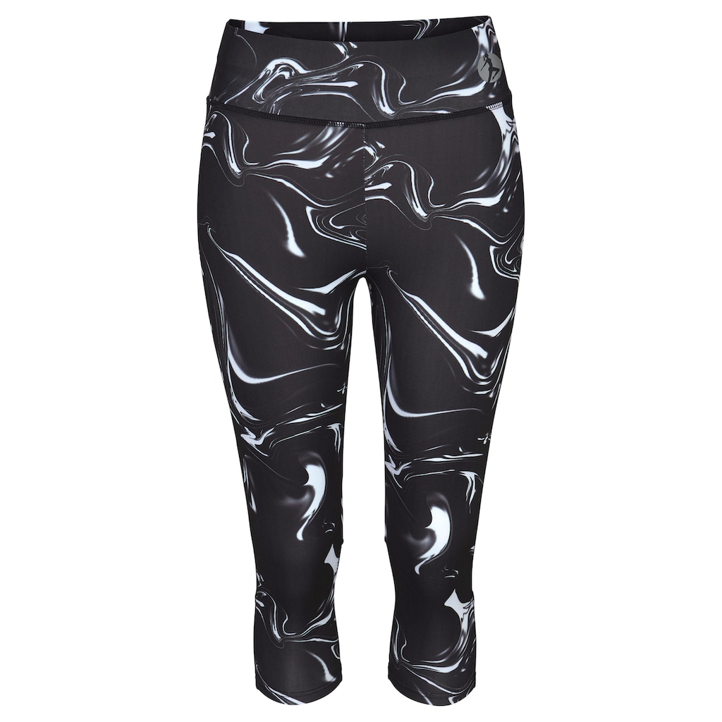 LASCANA ACTIVE Caprileggings »-Sporthose Black Marble«