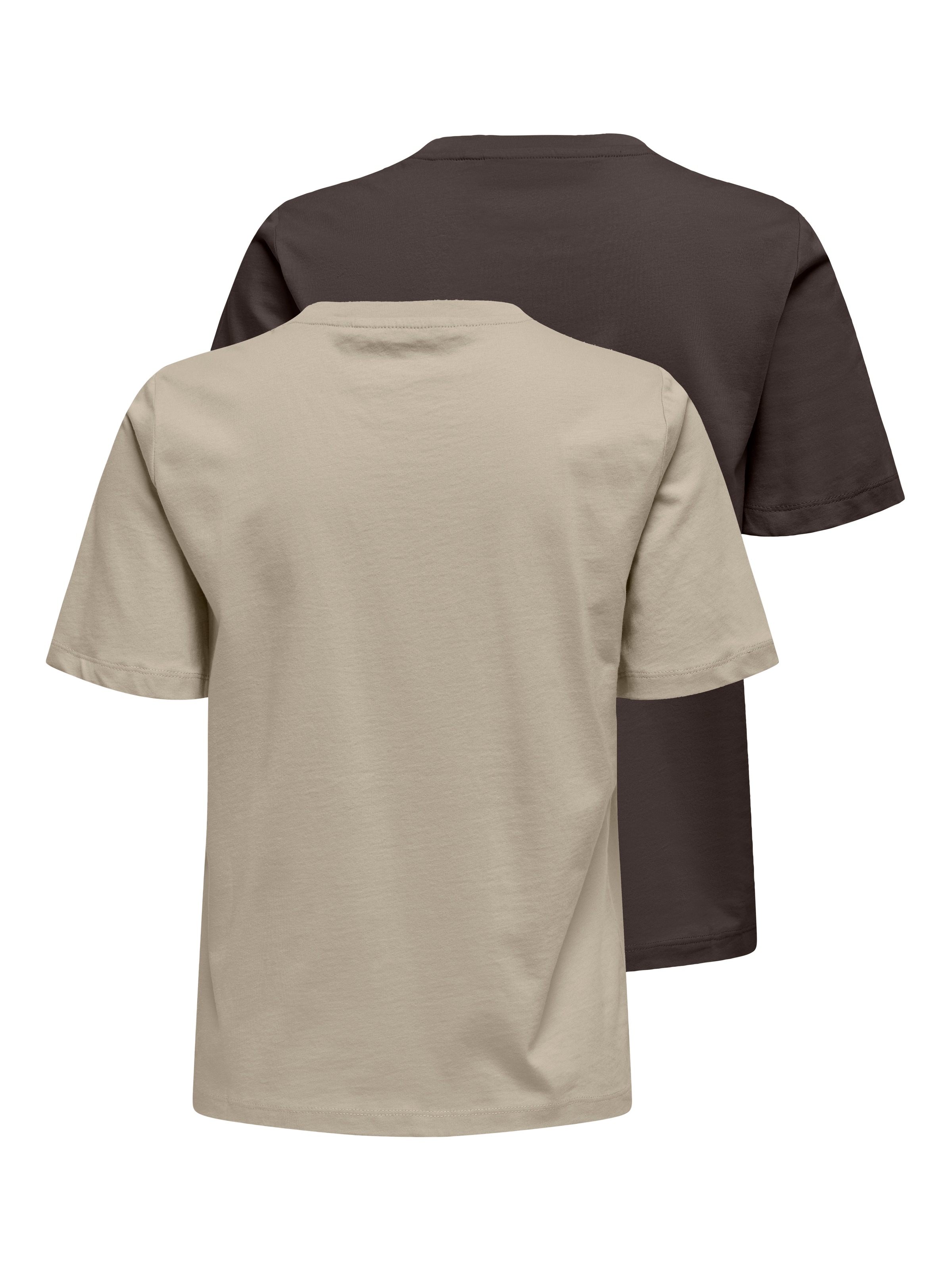 ONLY Kurzarmshirt »ONLONLY – Doppelpack T-Shirts für Alltag und Freizeit«, (Packung, 2 tlg.), regular fit, Jersey, Baumwolle, Rundhals, unifarben