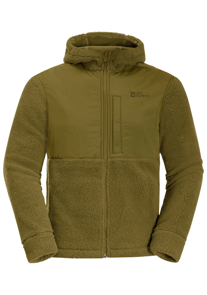 Jack Wolfskin Fleecejacke »FELSLICHT HOODED JKT M«, mit Kapuze