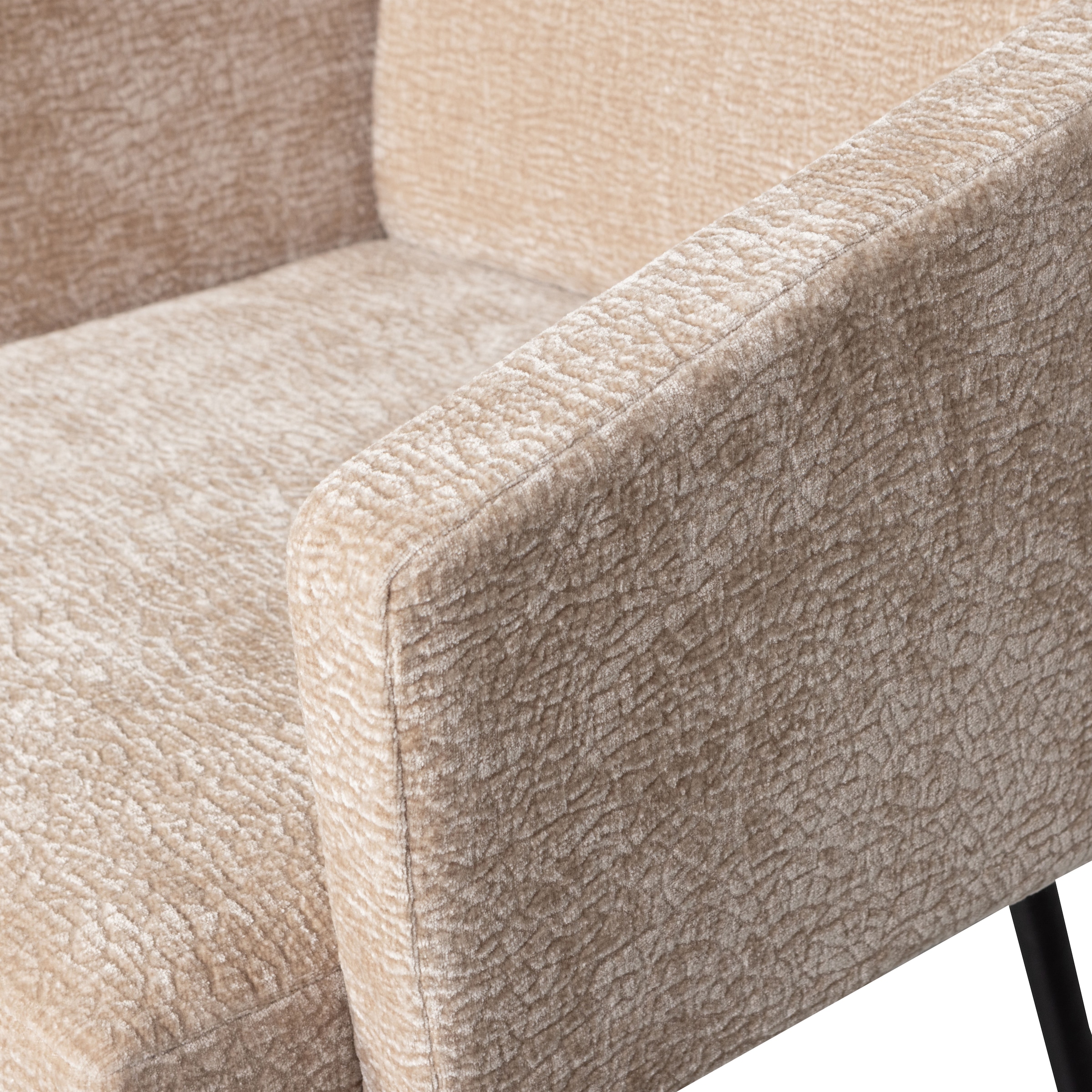 WOOOD Esszimmerstuhl »Mount mit Textur Chenille bezug en Metallgestell B 61 x T 65 x H 82 cm« (Set) 2 Stk.Maximale Verschleißfestigkeit, mit mattem Glanz, Tragkraft 100 kg