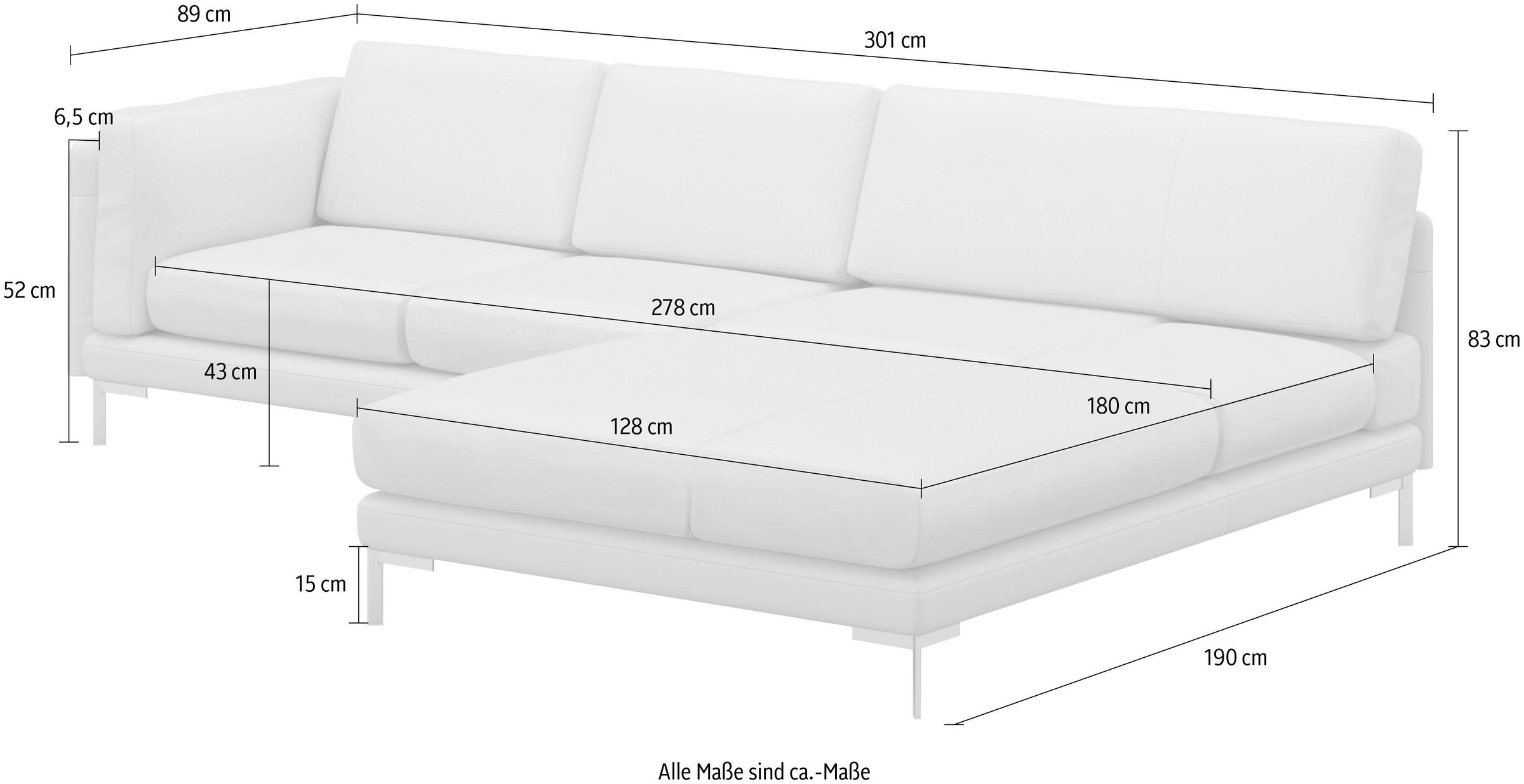 machalke® Ecksofa »vivien, L-Form«, mit diversen Armlehnenfunktionen