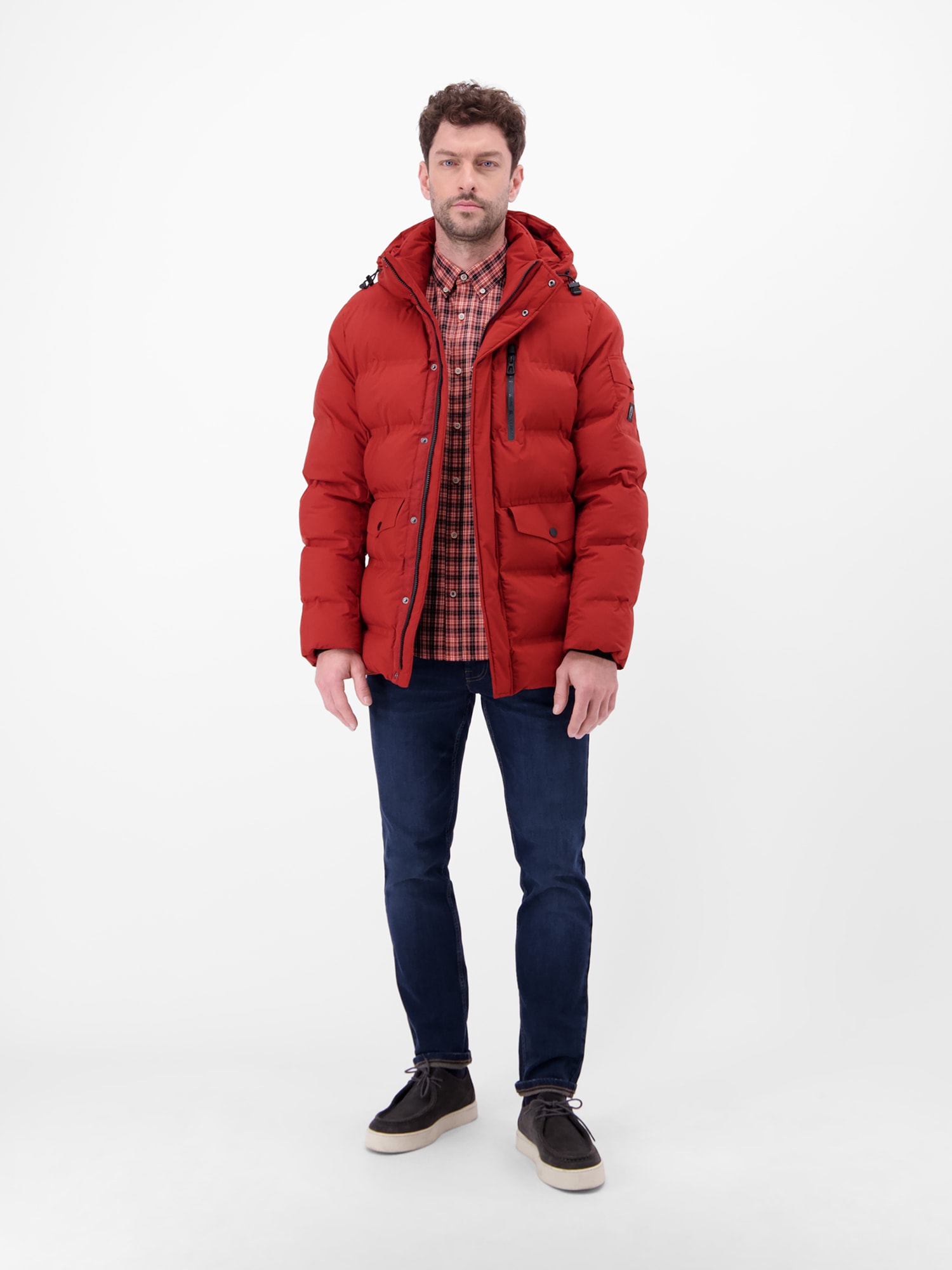 LERROS Langarmhemd »Karohemd mit Button-Down-Kragen«