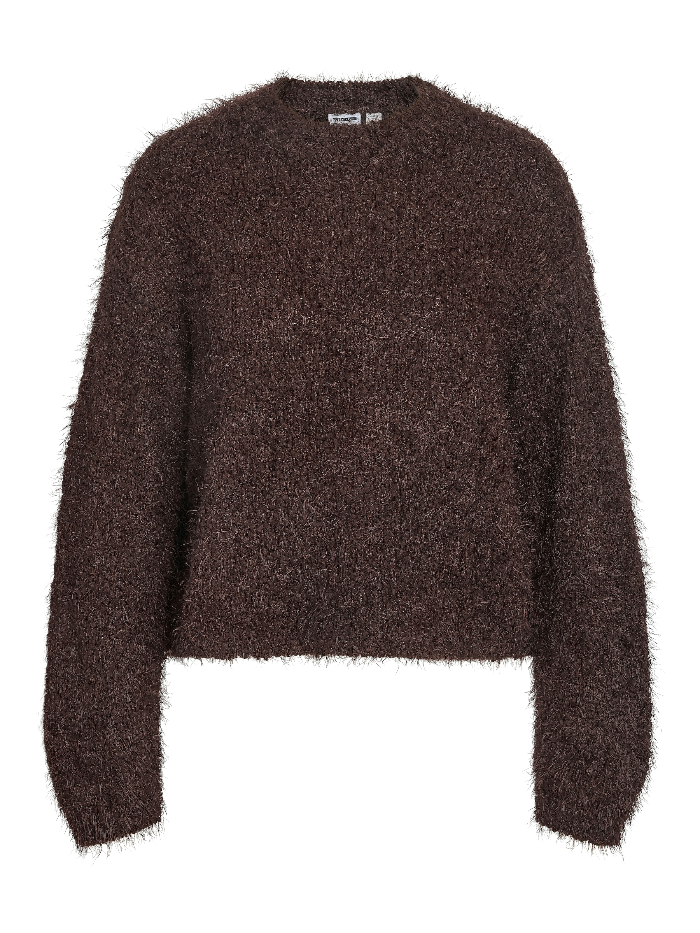 Noisy may Rundhalspullover »NMSASSY L/S O-NECK KNIT NOOS« Materialmix, relaxed fit