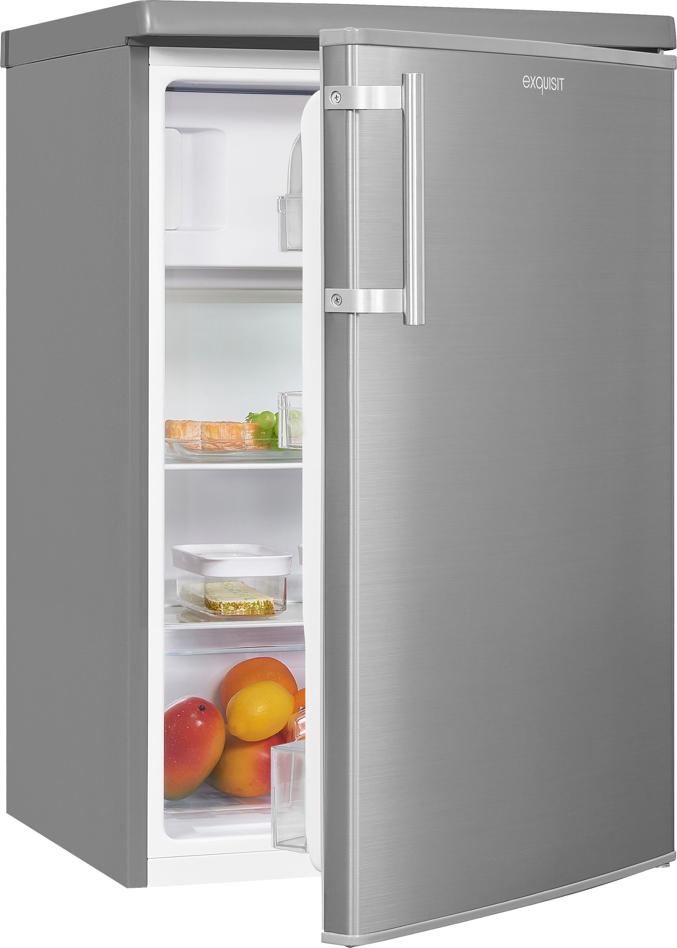 exquisit Kühlschrank, KS16-4-HE-040E inoxlook, bei hoch, jetzt cm 55,0 85,5 OTTO cm breit