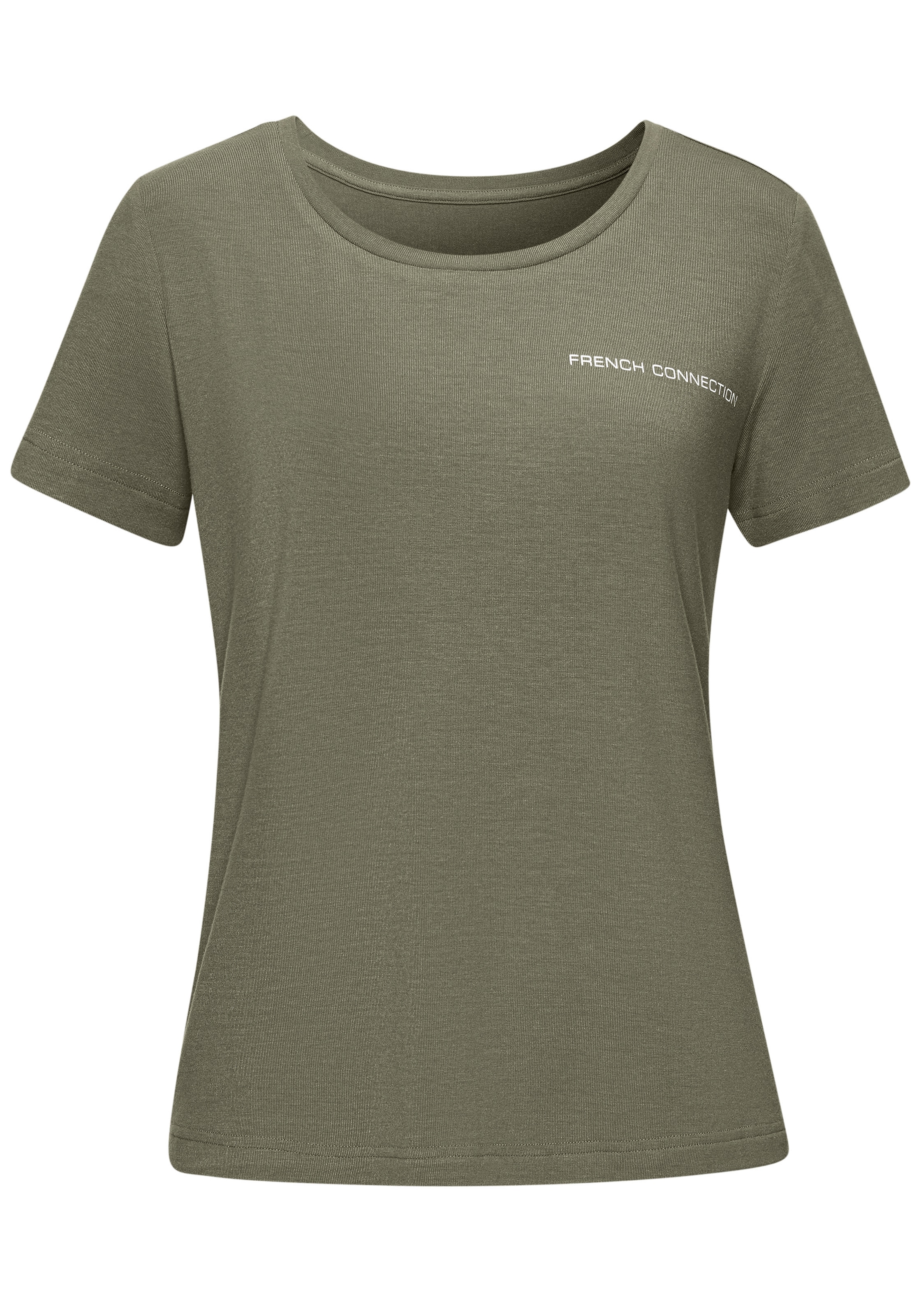French Connection T-Shirt, mit kleinem Logoprint auf der Brust