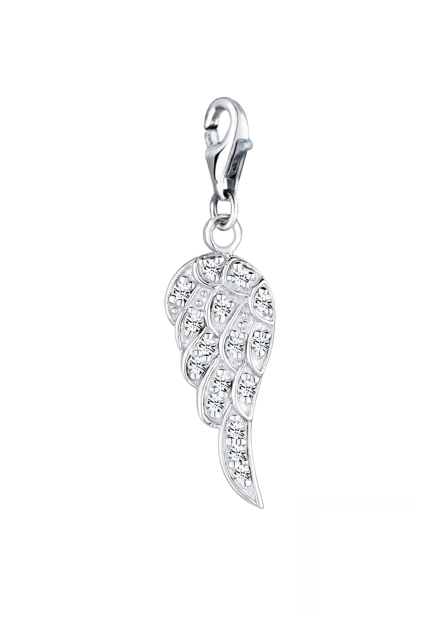 Nenalina Charm-Einhänger »Charm Anhänger Flügel Kristalle 925 Silber«