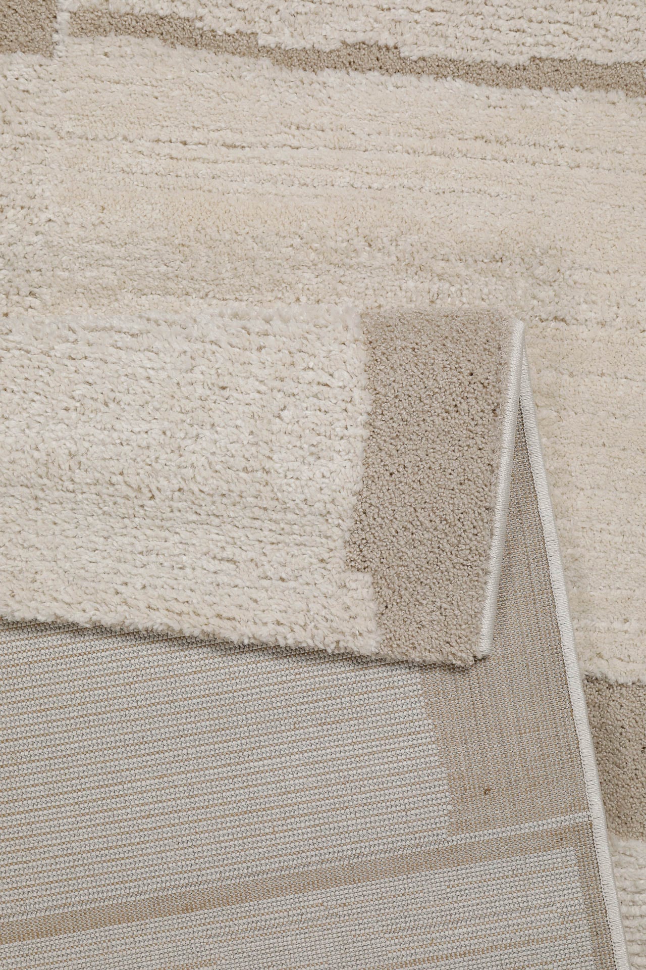 Wecon home Teppich »Ingvar«, rechteckig, 18 mm Höhe, Gewebt, Hoch-Tief, pflegeleicht, kariertes Design, Scandi, Wohnzimmer