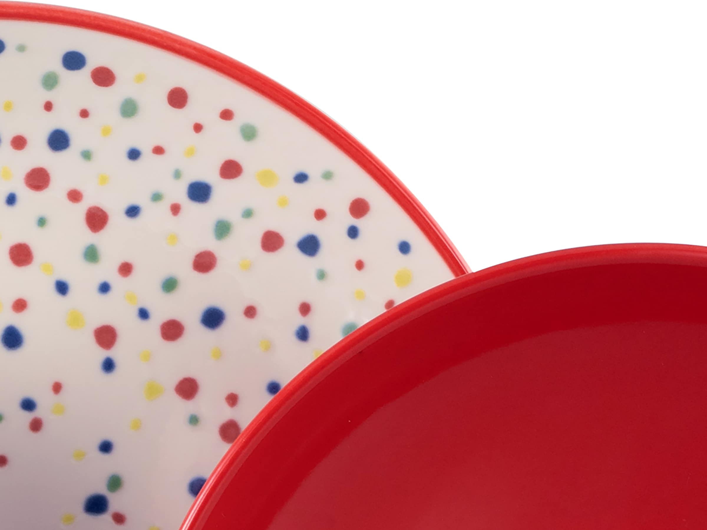 CreaTable Teller-Set »Joy, Teller Set 12-tlg.« Unregelmäßige bunte Punkte, Gute Laune Geschirr, Frisch, Freundlich