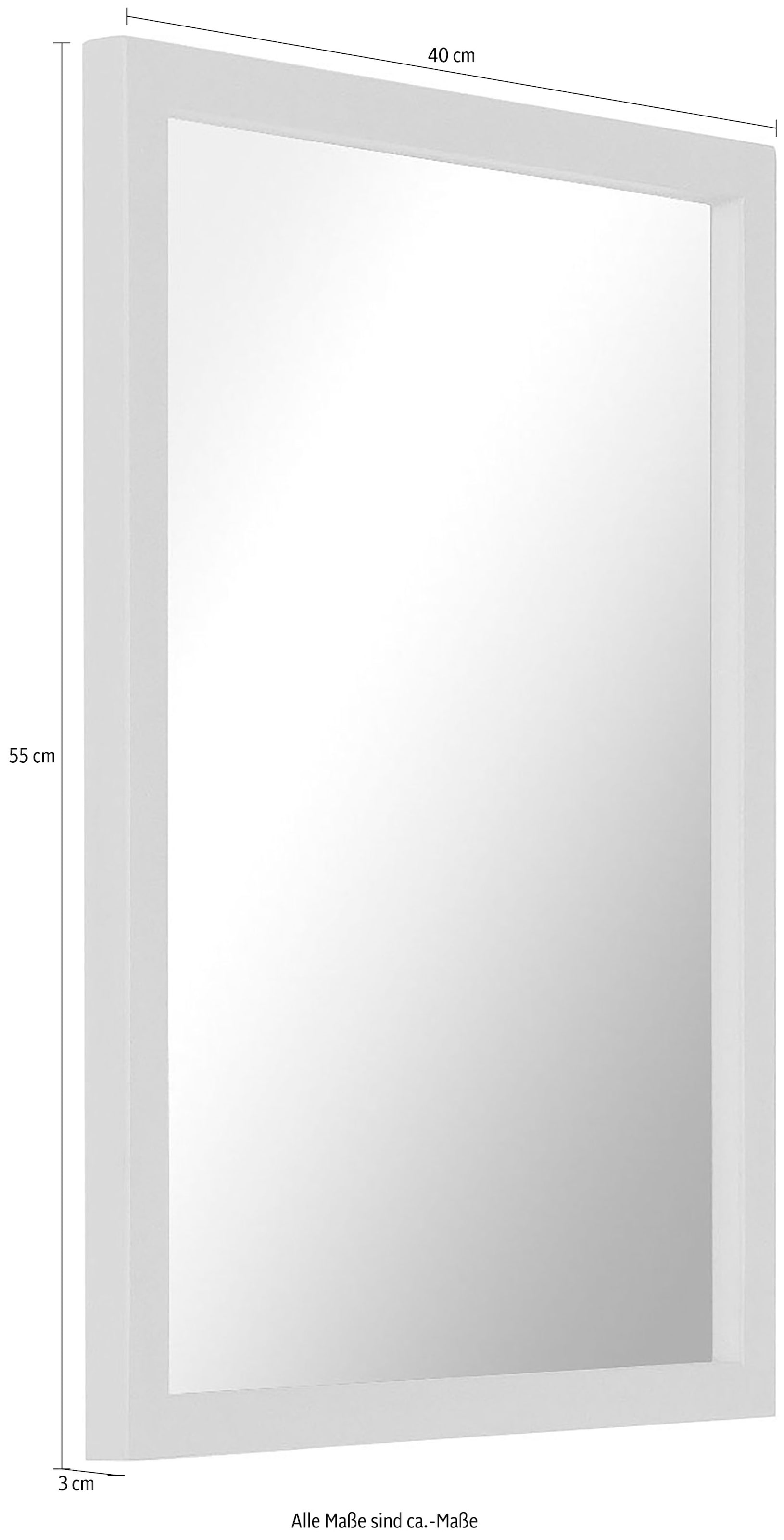 Spinder Design Wandspiegel »SENZA«, Metall, Breite 40 cm, Horizontal und vertikal befestigbar