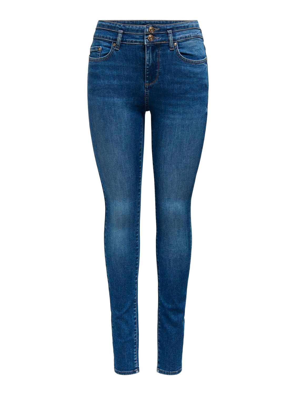 ONLY Skinny-fit-Jeans »ONLBLUSH MID SK DB WAIST DNM TAI BOX X«