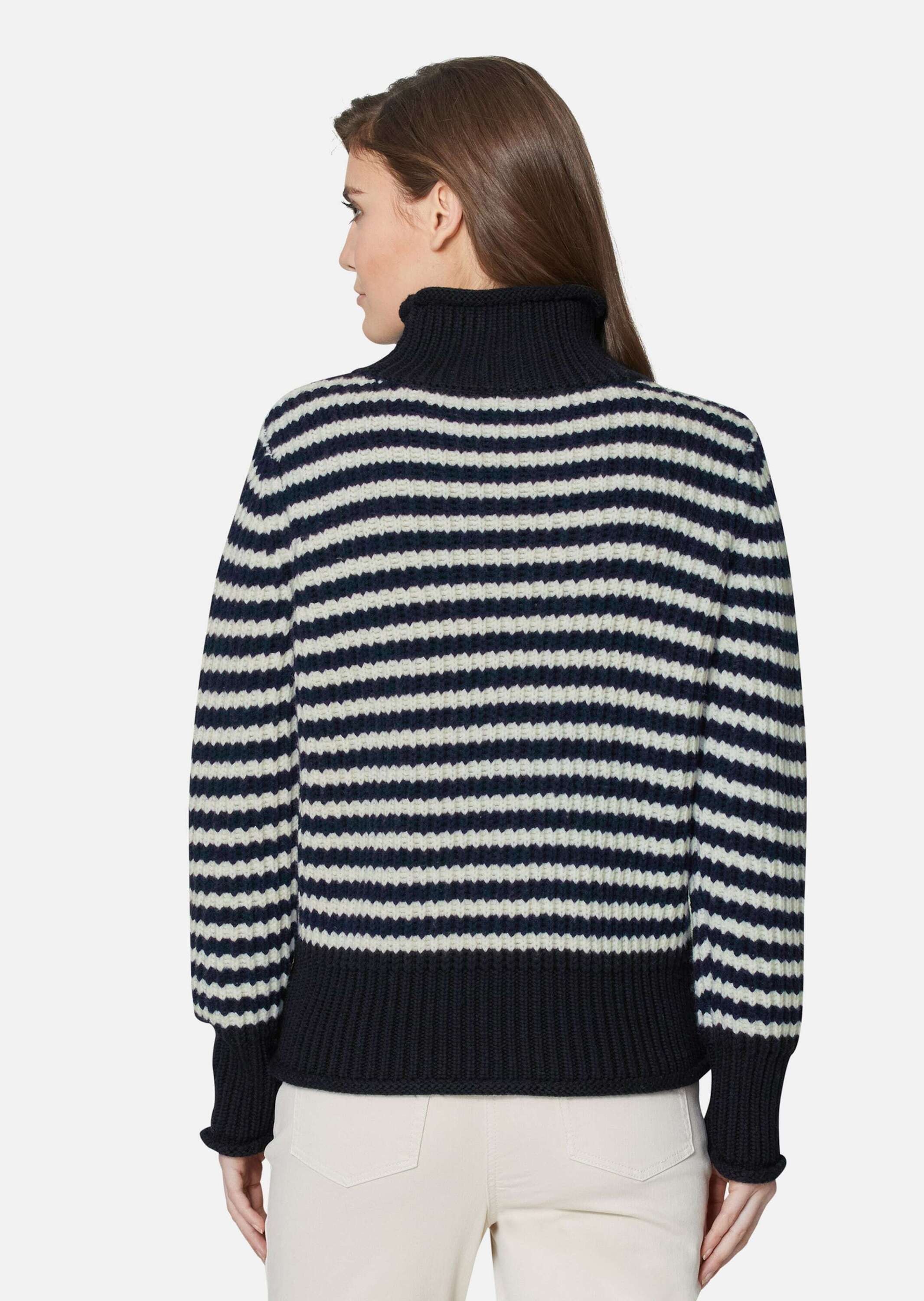 MADELEINE Longpullover »Pullover Softer Schurwoll-Pullover mit stylischen Streifen«