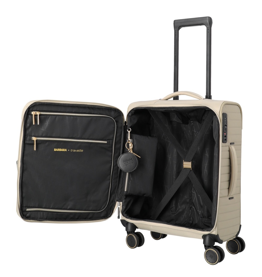 travelite Weichgepäck-Trolley »BARBARA STEPP Weichgepäck-Koffer« 40 l 4 Rollen Volumenerweiterung und Schlüsselanhänger – stylisches Reisegepäck