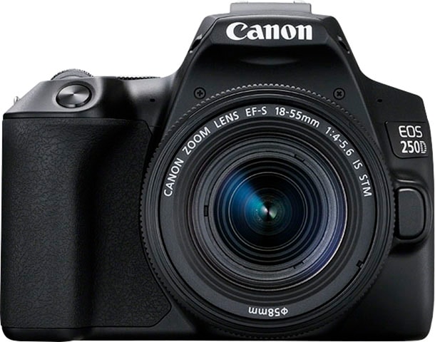 Canon Spiegelreflexkamera »EOS 250D«, EF-S 18-55mm f/4-5.6 IS STM, 24,1 MP, 3 fachx opt. Zoom, WLAN-Bluetooth