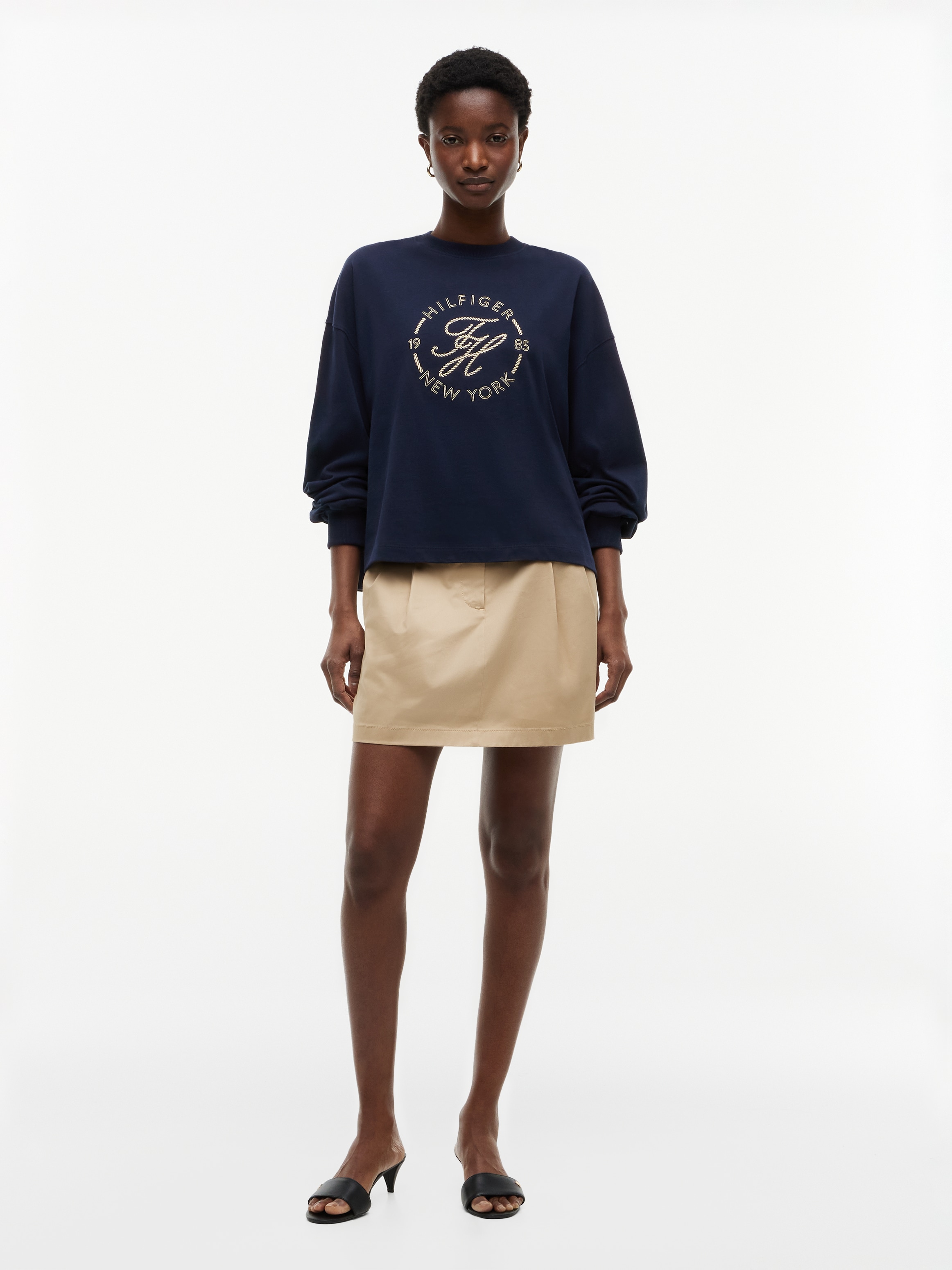 Tommy Hilfiger Sweatshirt »TH Relaxed Fit Rundhals-Sweatshirt«, Baumwolle, relaxed fit
