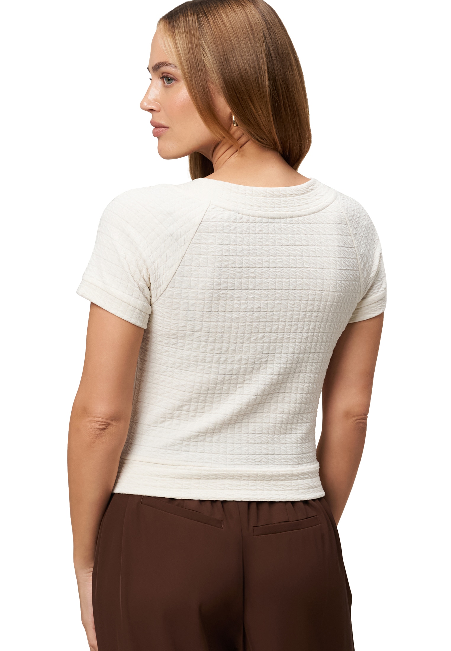 Zero Kurzarmshirt »T-Shirt mit Struktur«