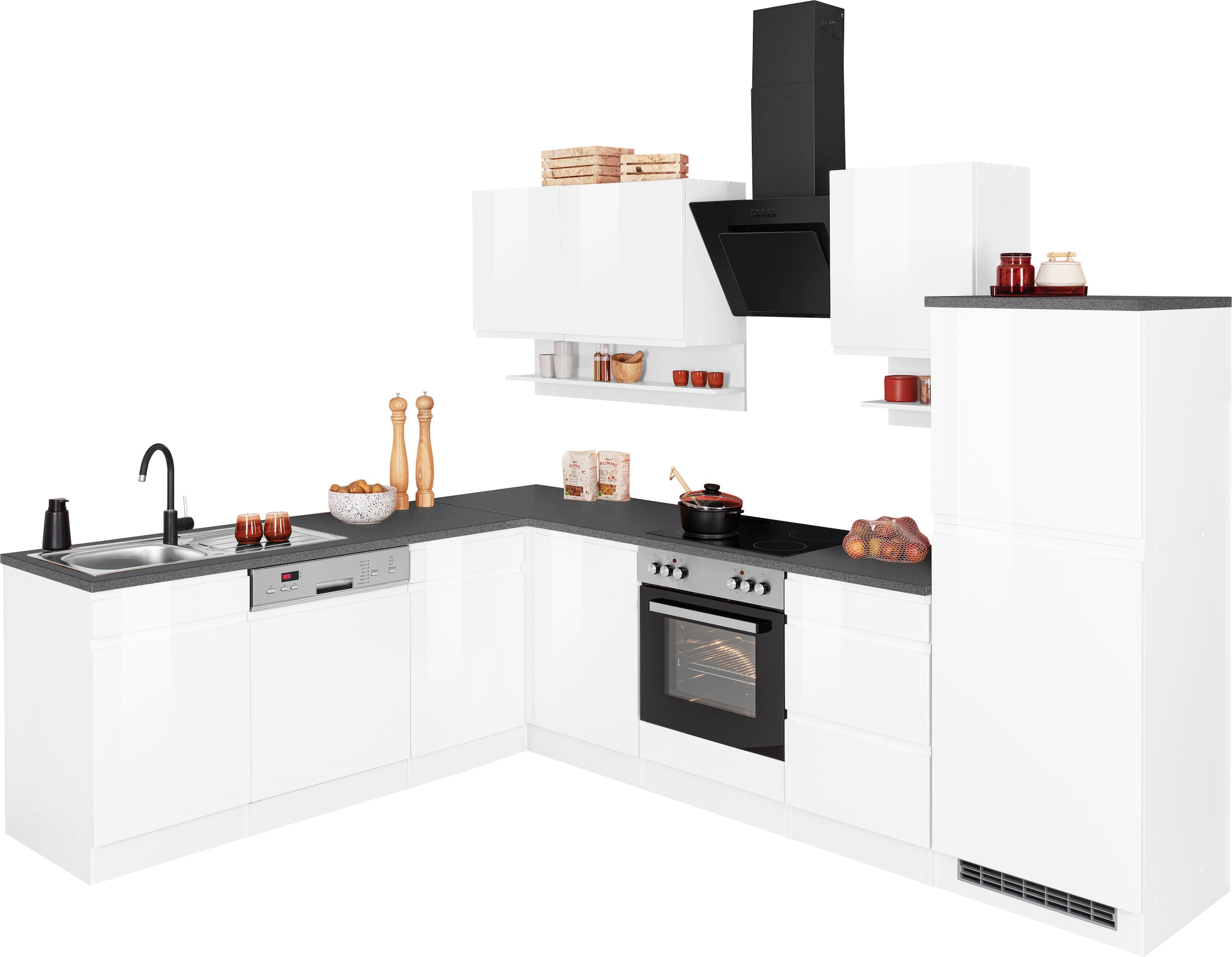 KOCHSTATION Winkelküche »KS-Virginia« Stellbreite 220/280 cm, wahlweise mit E-Geräten