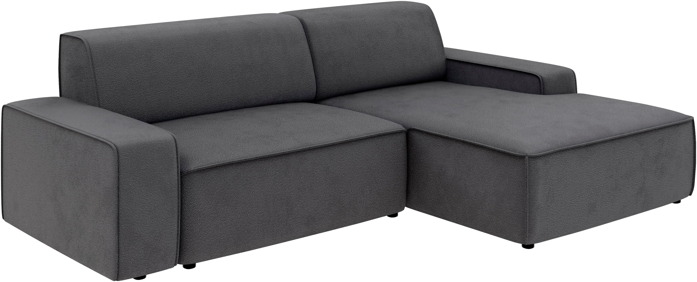 TRENDMANUFAKTUR Ecksofa »Graz, wahlweise mit Sitzvorschub und Bettkasten, L-Form, Breite 246 cm«, in Cord-, haustierfreundlichem LEO Struktur- oder LUMOS-3D-Bezug