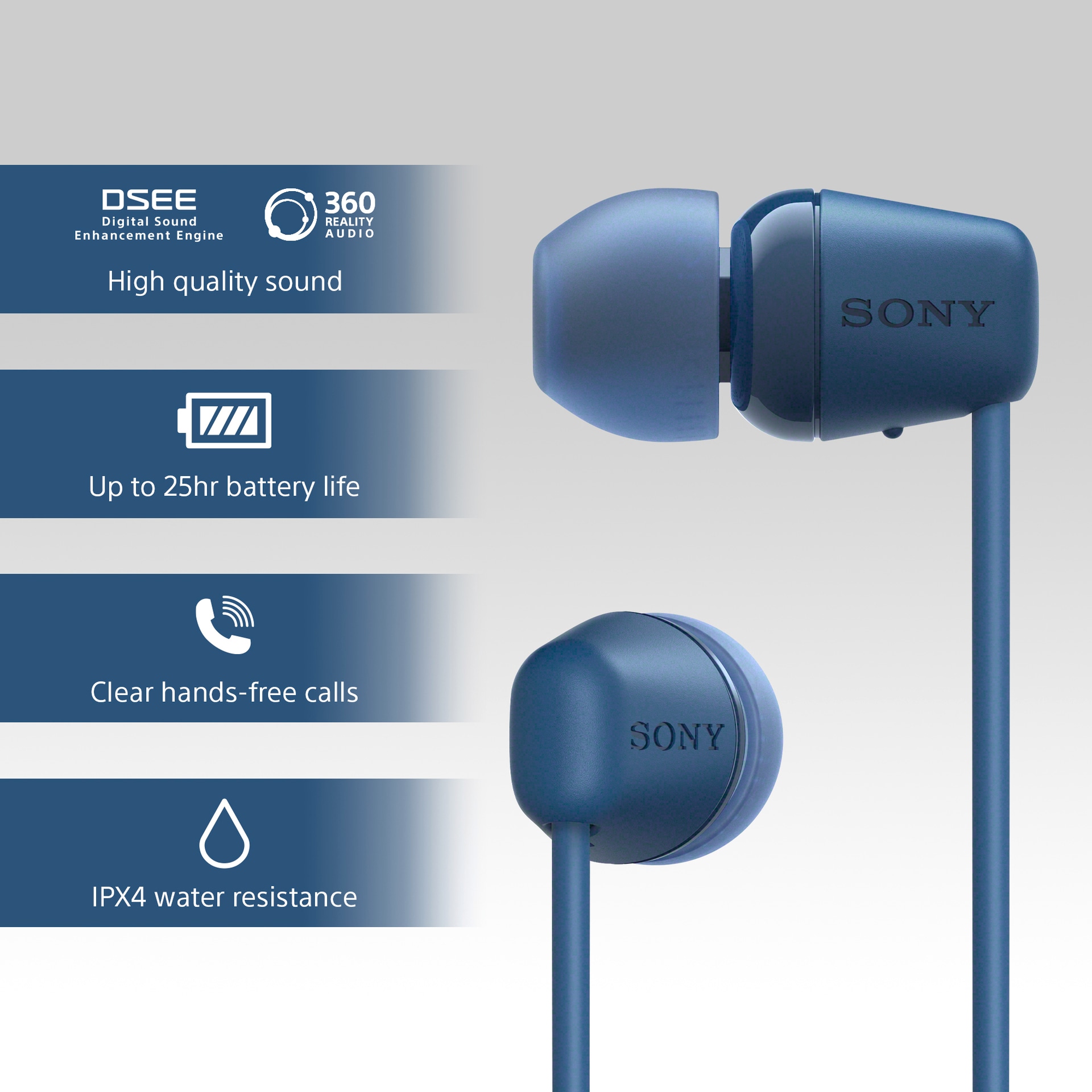 Sony In-Ear-Kopfhörer »In-Ear Kopfhörer WI-C100«, Sprachsteuerung