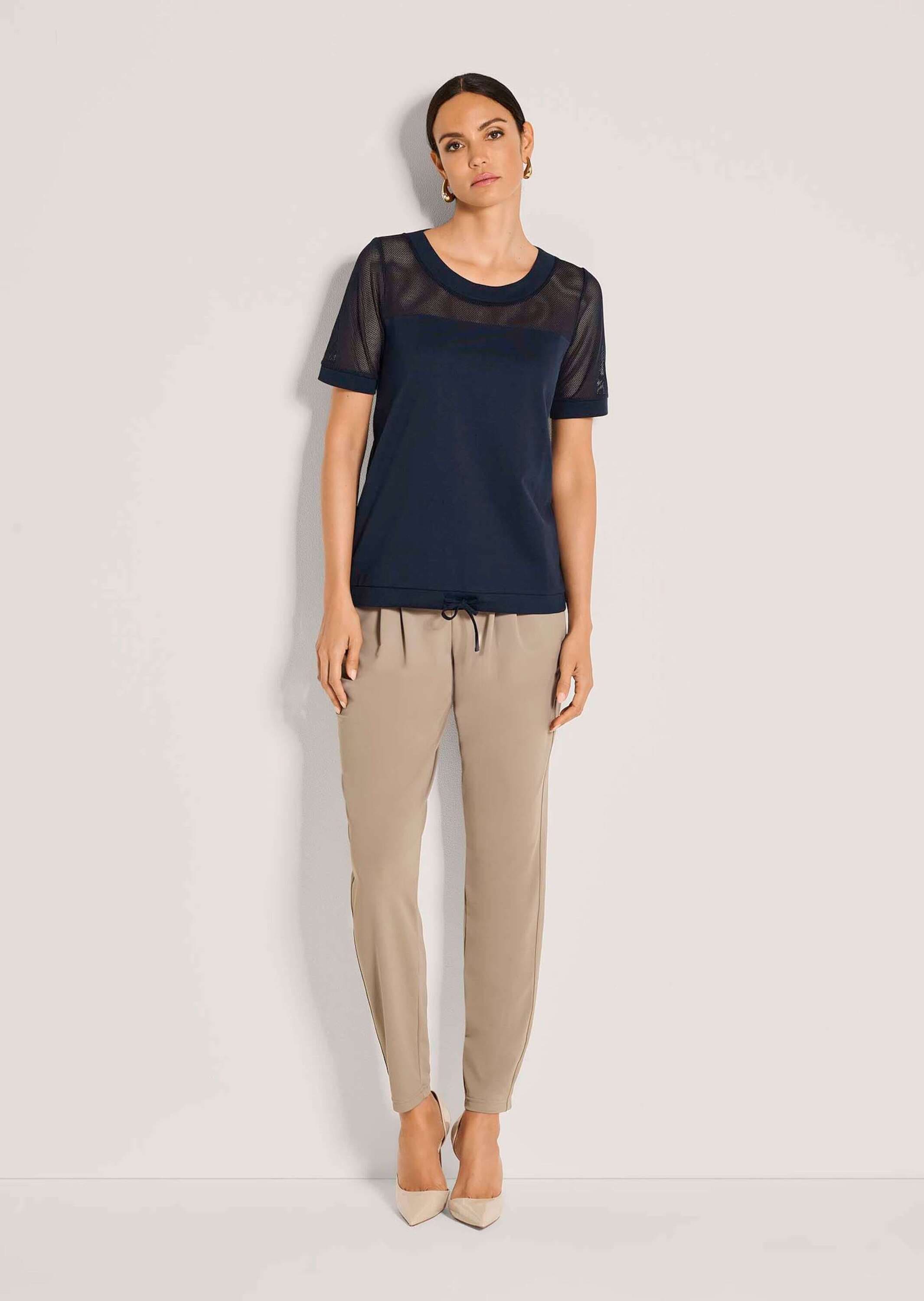 MADELEINE Kurzarmshirt »Netzshirt Luftiges T-Shirt mit transparenten Details«