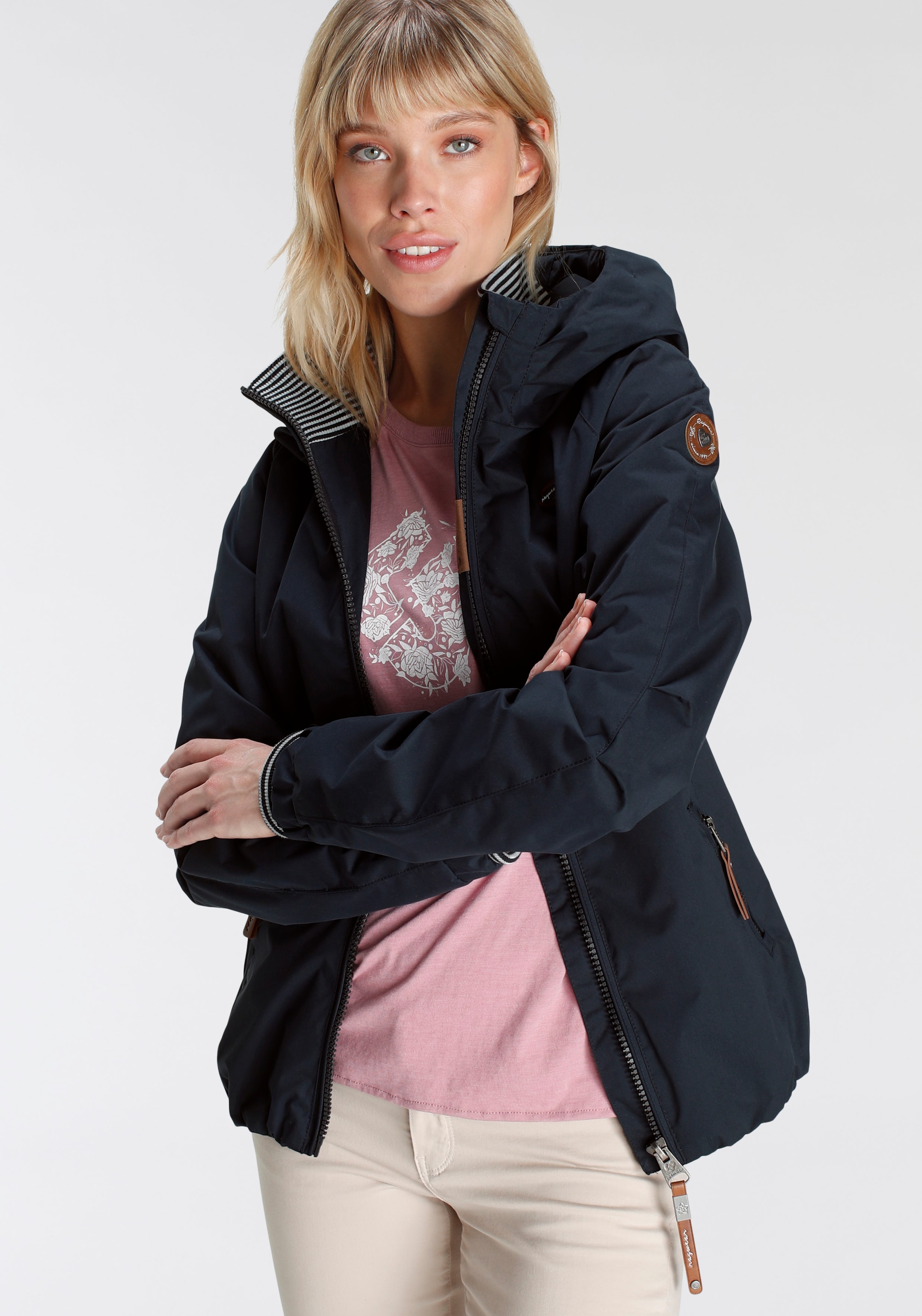 Ragwear Outdoorjacke »DIZZIE UNI O«, mit Kapuze, trendige Übergangsjacke mit Kapuze