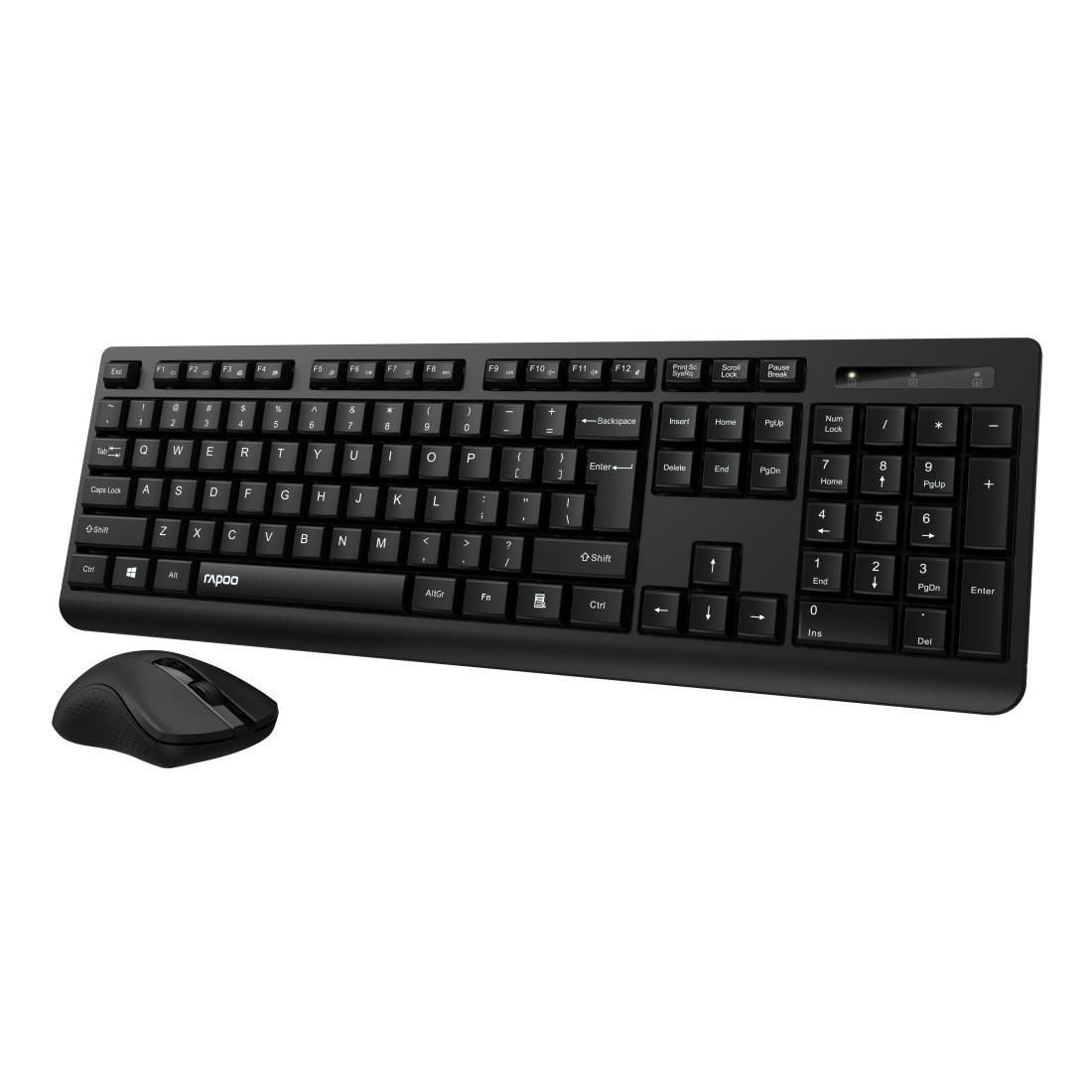 Rapoo Tastatur- und Maus-Set »X1700, Kabelloses Multi-Mode-Deskset, QWERTZ«
