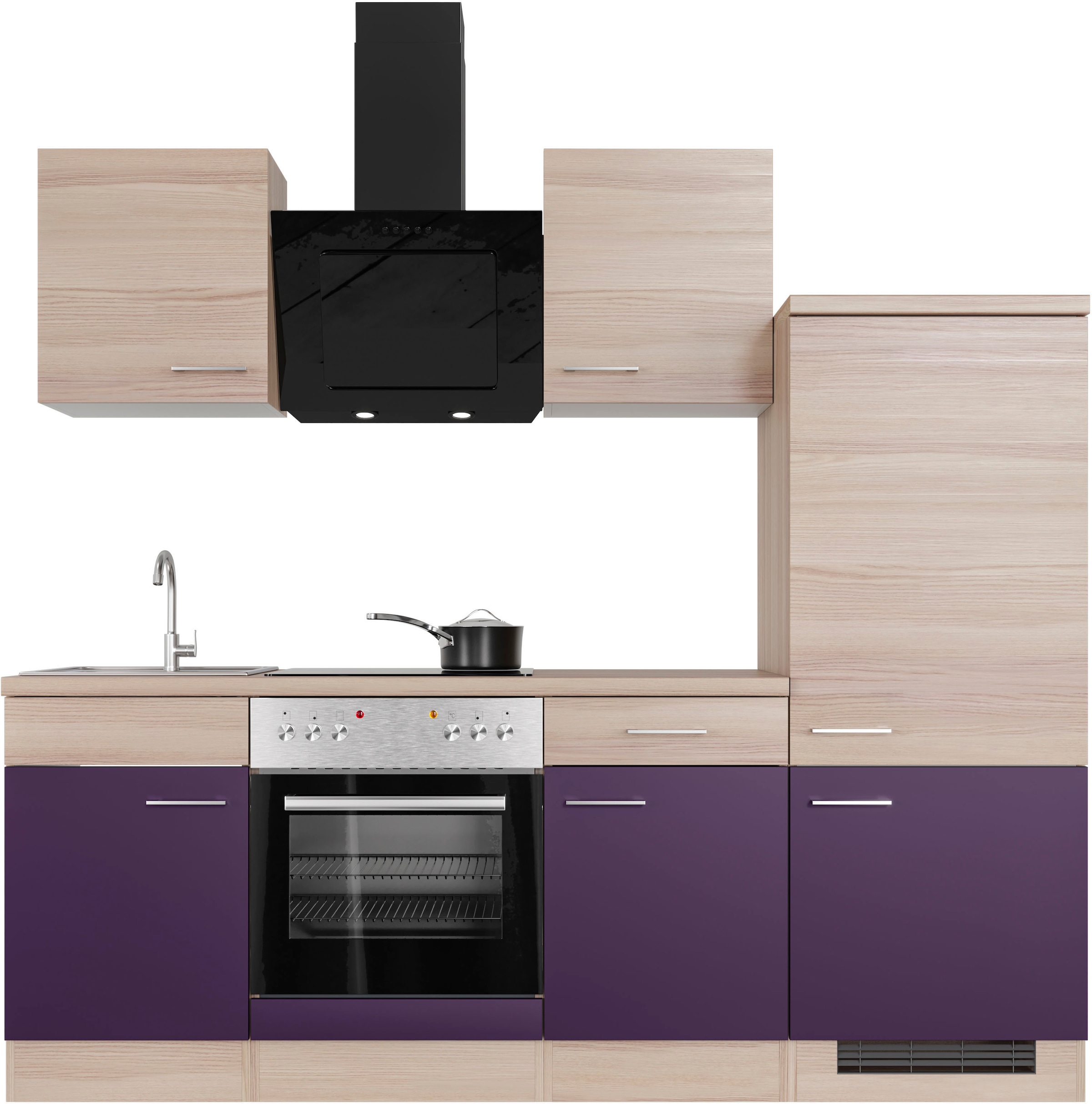 Flex-Well Küche »Portland«, mit E-Geräten, Breite 220 cm, in vielen  Farbvarianten erhältlich im OTTO Online Shop