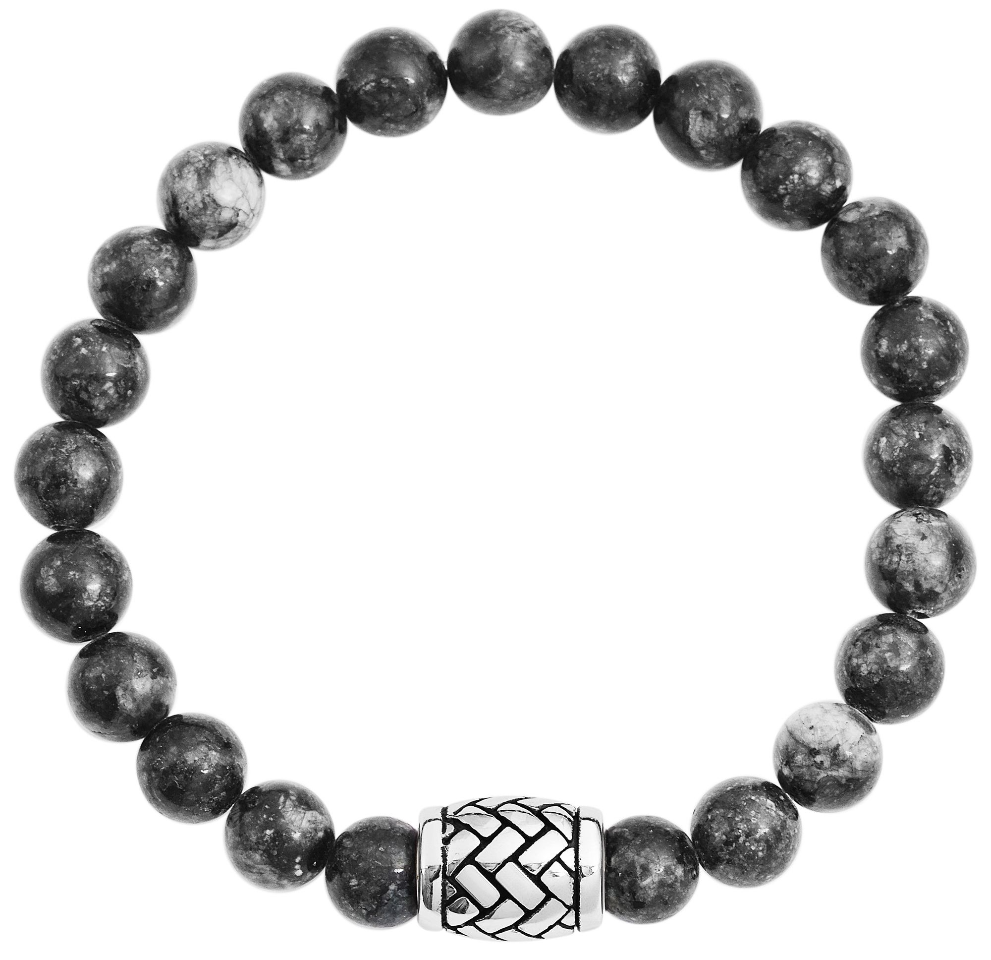 Adelia´s Armband »Unisex Armband ¿ Kugelarmband aus Edelstahl mit Achat 21 cm«