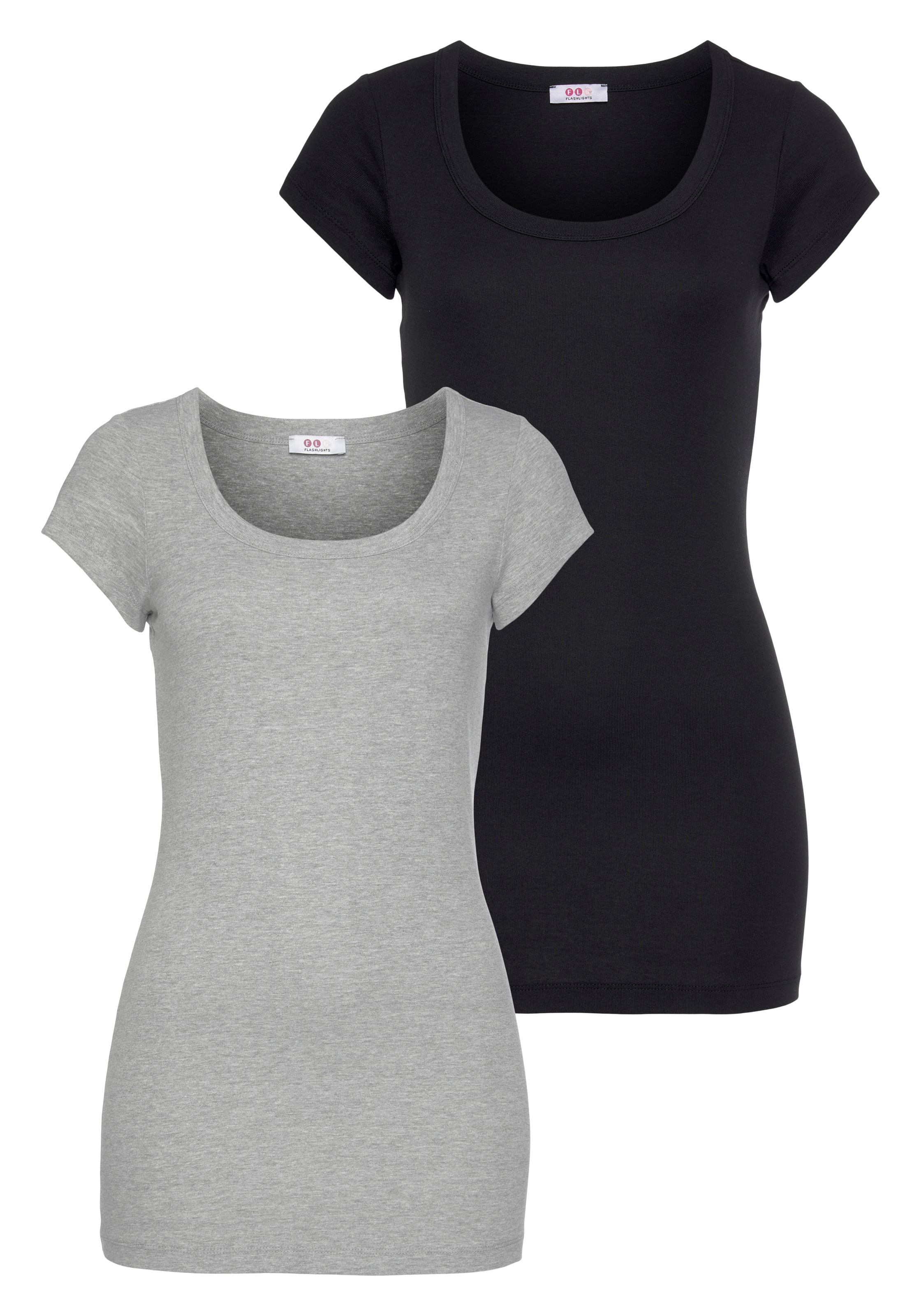 Flashlights T-Shirt, (Packung, 2er-Pack), in Longform