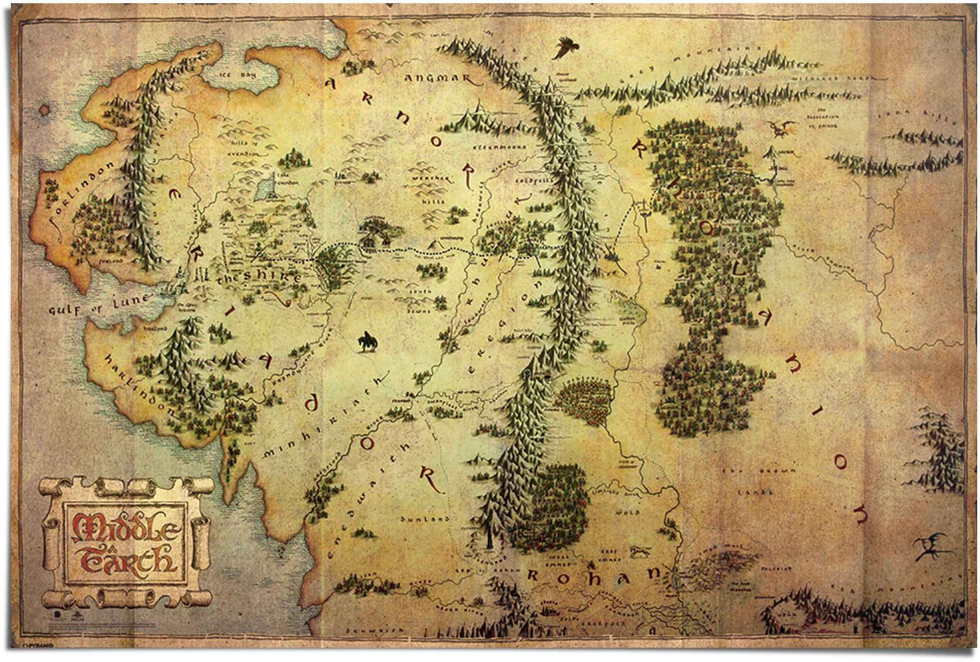Poster »The Hobbit Karte«, (1 St.)