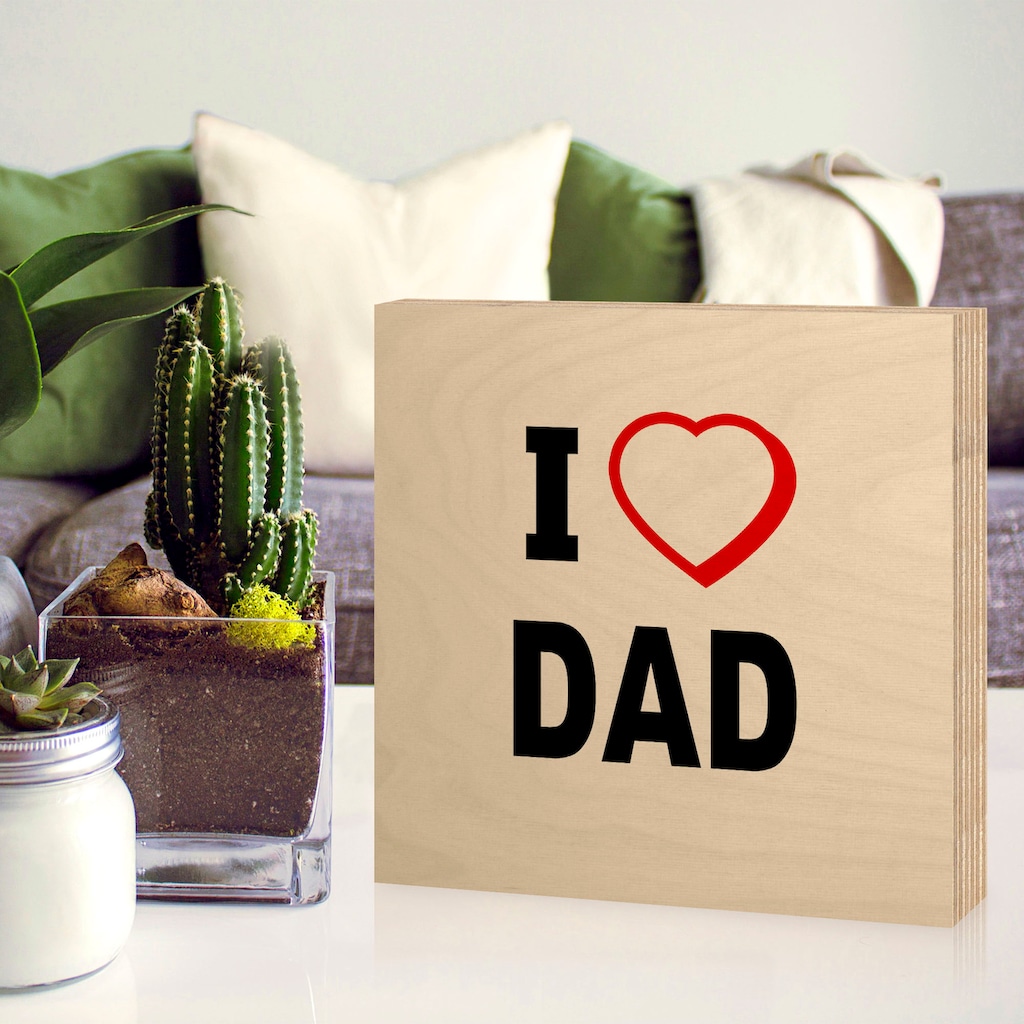 Artland Holzbild »Ich liebe Papa«, (1 St.)