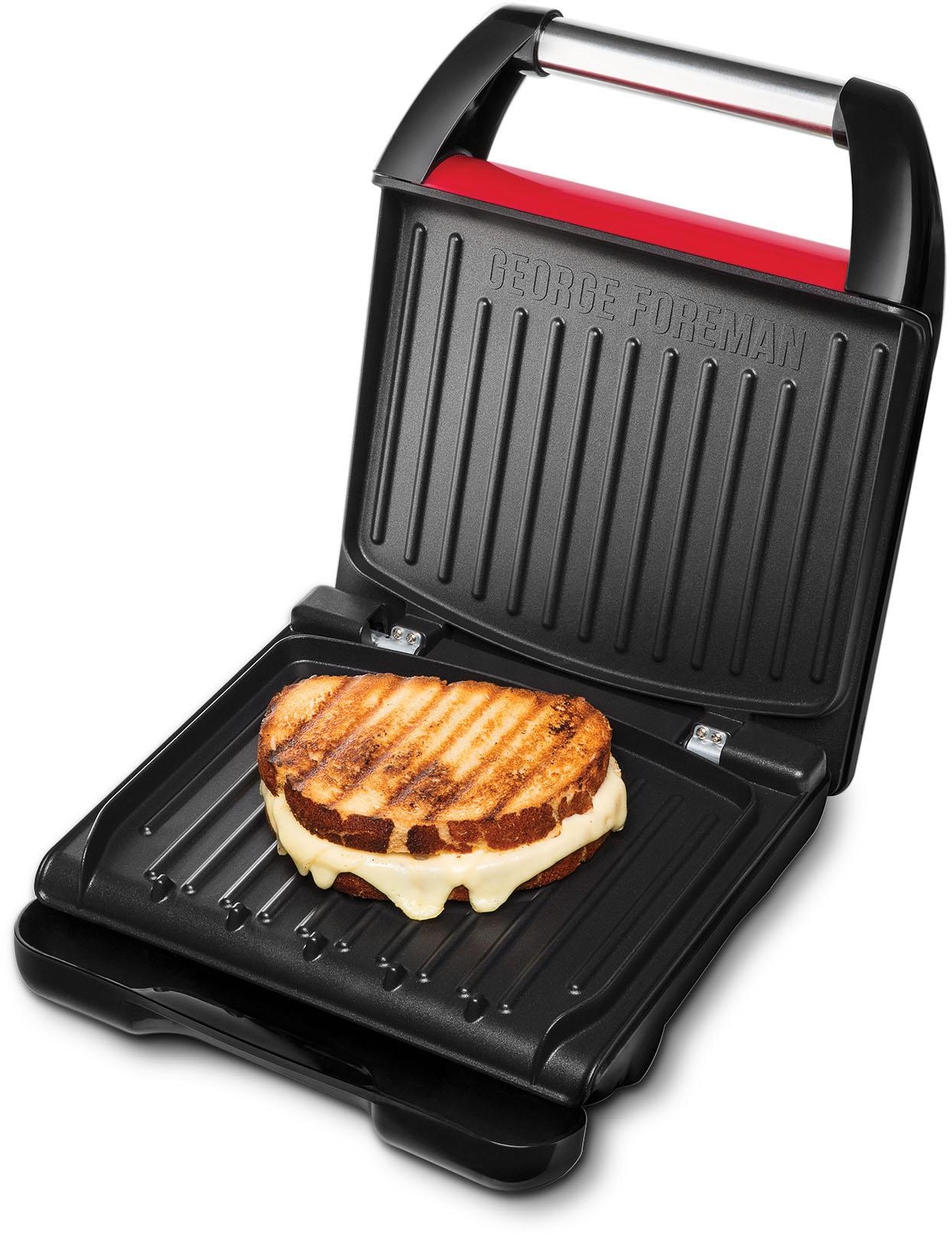 George Foreman Kontaktgrill »Steel Compact Fitnessgrill rot 25030-56«, 1200 W