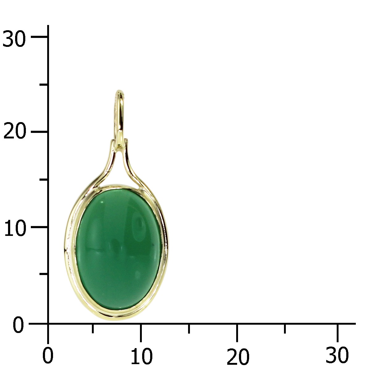 OSTSEE-SCHMUCK Kettenanhänger »- Marga - Gold 333/000 - Grünachat«