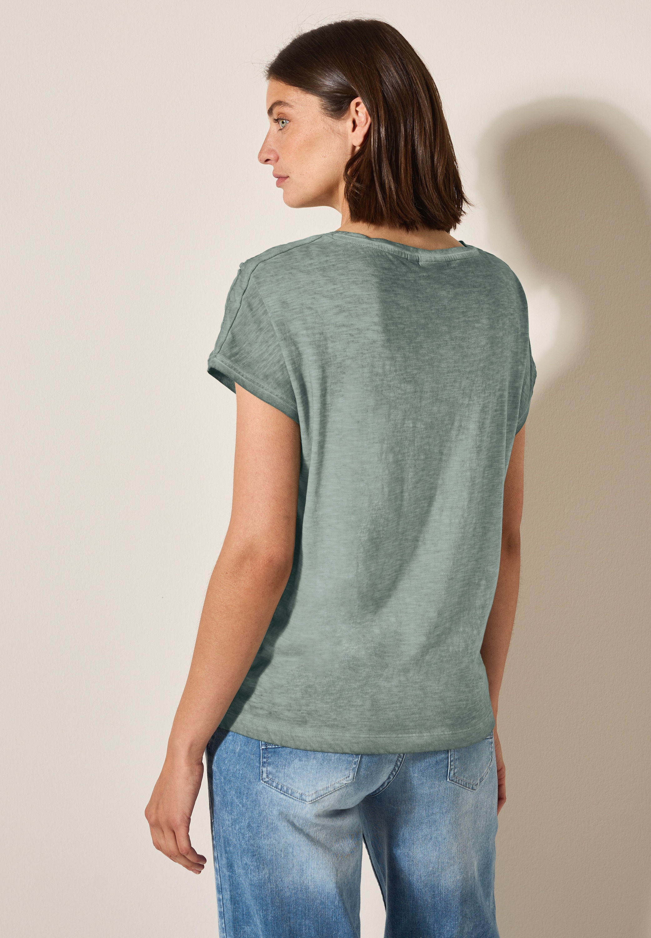 Cecil T-Shirt, mit Knopfdetails an der Schulter