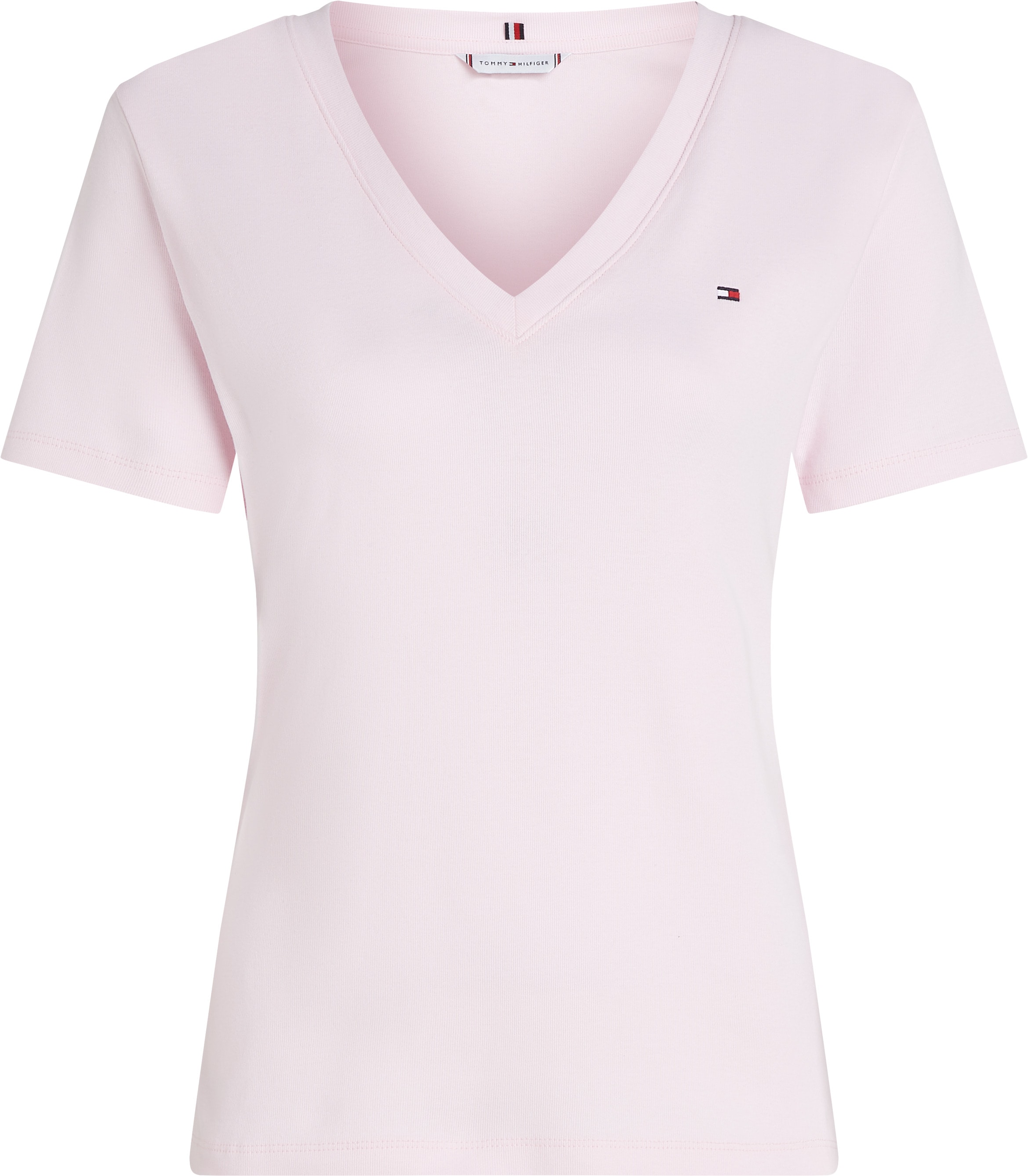 Tommy Hilfiger T-Shirt »SLIM CODY V-NK SS«, mit Logostickerei