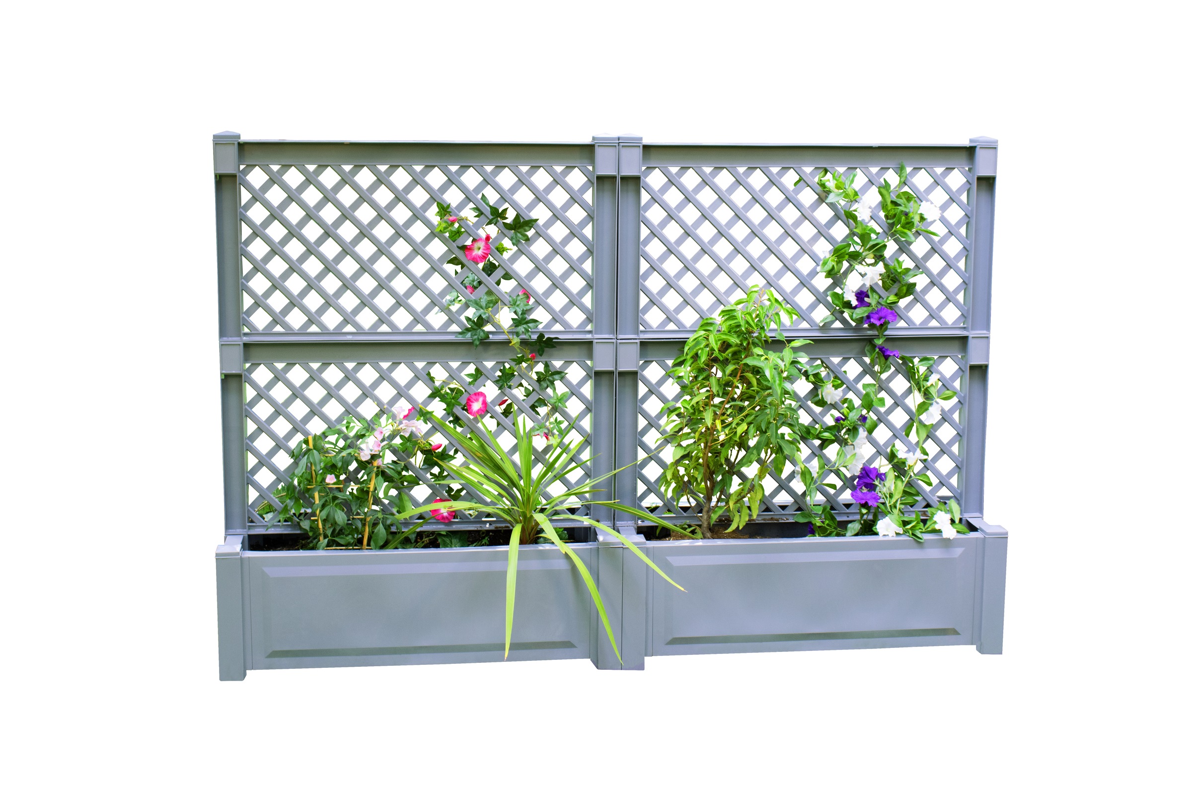 KHW Spalier 2er-Set Pflanzkasten groß 100 cm mit Zentralspalier