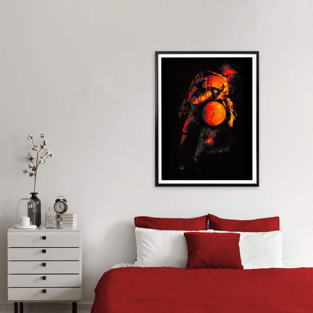 Wall-Art Poster »Astronaut Schwarz Mars OTTO Poster, St.), Weltall«, bei Astronaut, Wandbild, Wandposter (1 kaufen Bild