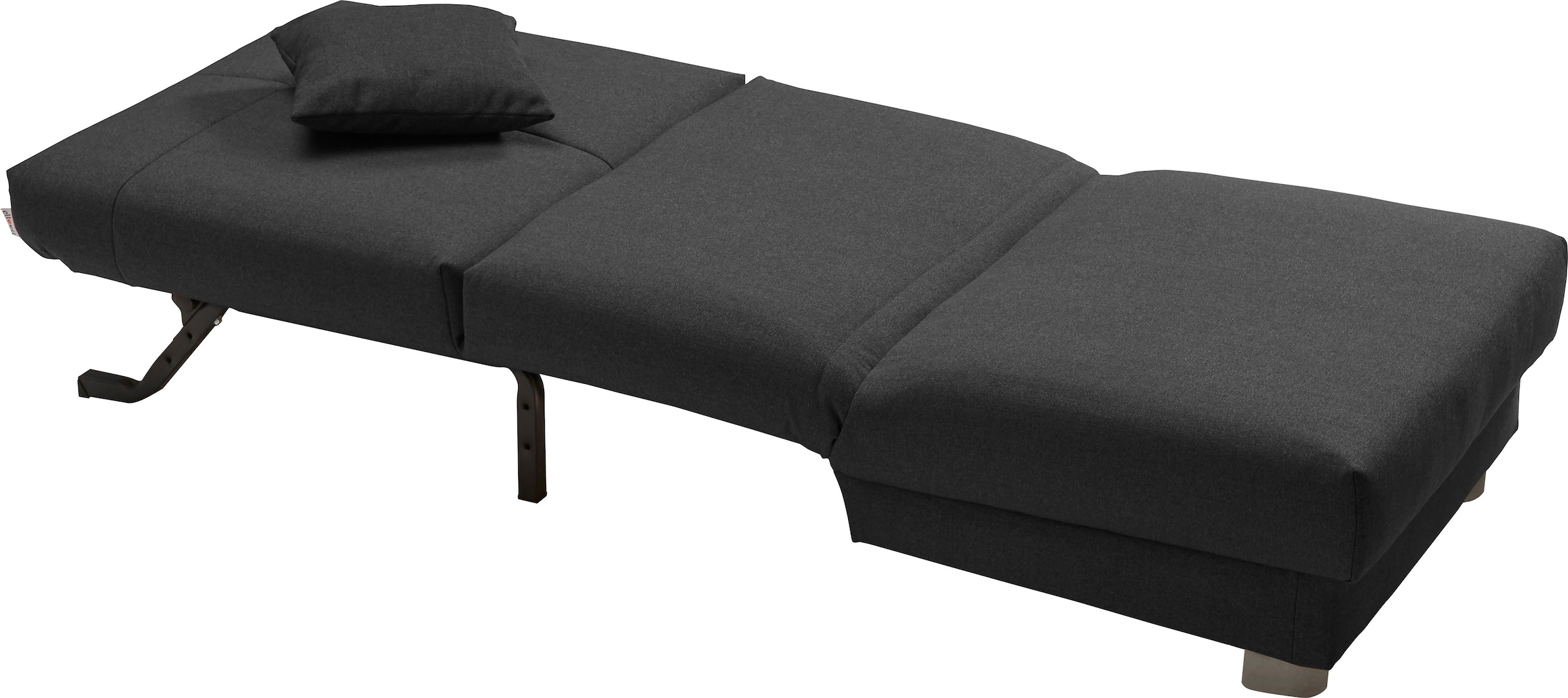 ell + ell Schlafsofa »Enny«, Liegefläche Breite 80 cm, Liegehöhe 45 cm, Füße alufarben, Rückenlehne