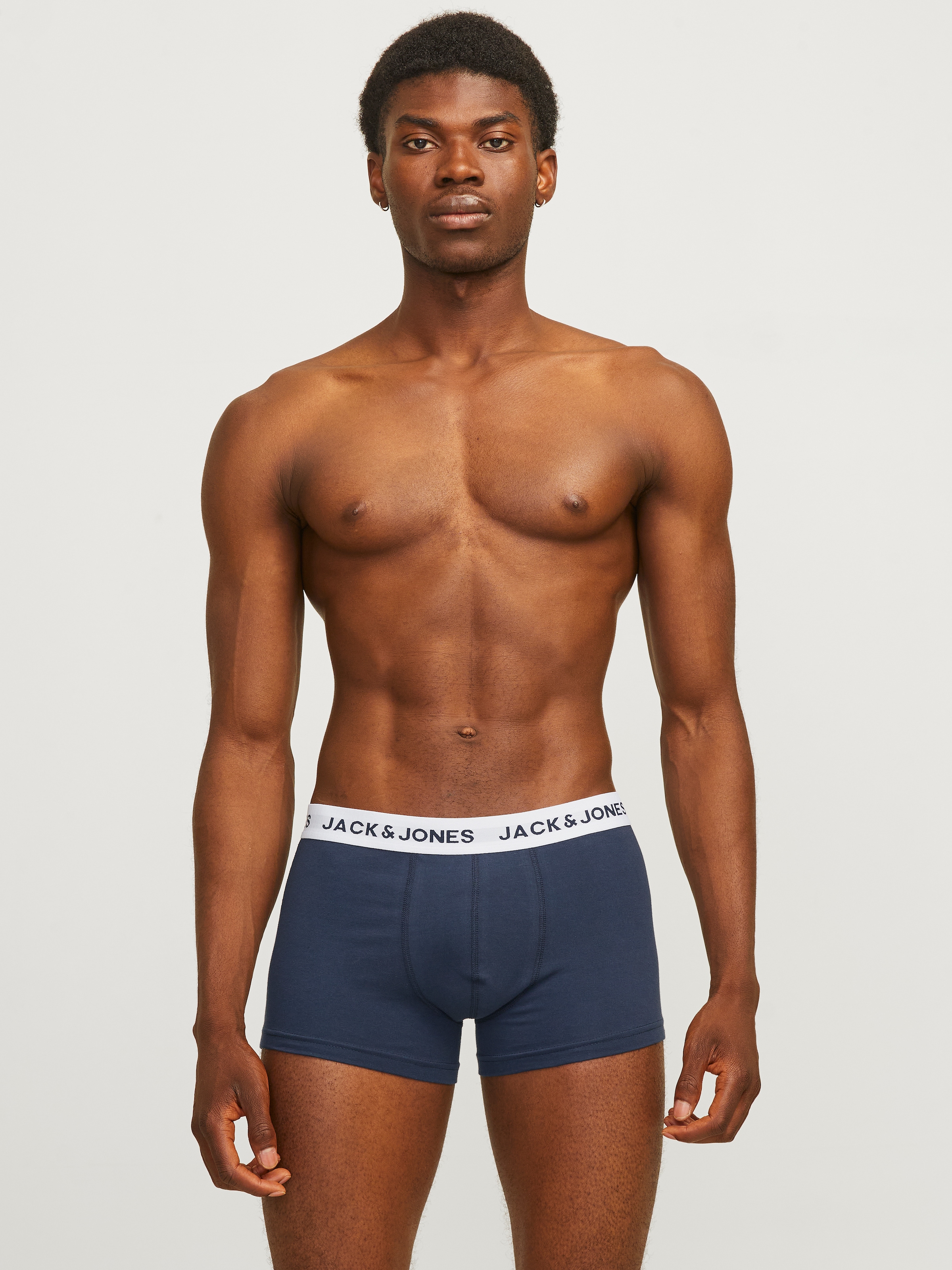 Jack & Jones Trunk »JACSOLID   Stretchkomfort, elastisch, bequem mit sportlichem Look« Packung, 12 Stk. bedruckt, modisch, eng anliegend, Baumwollmischung, Bündchen