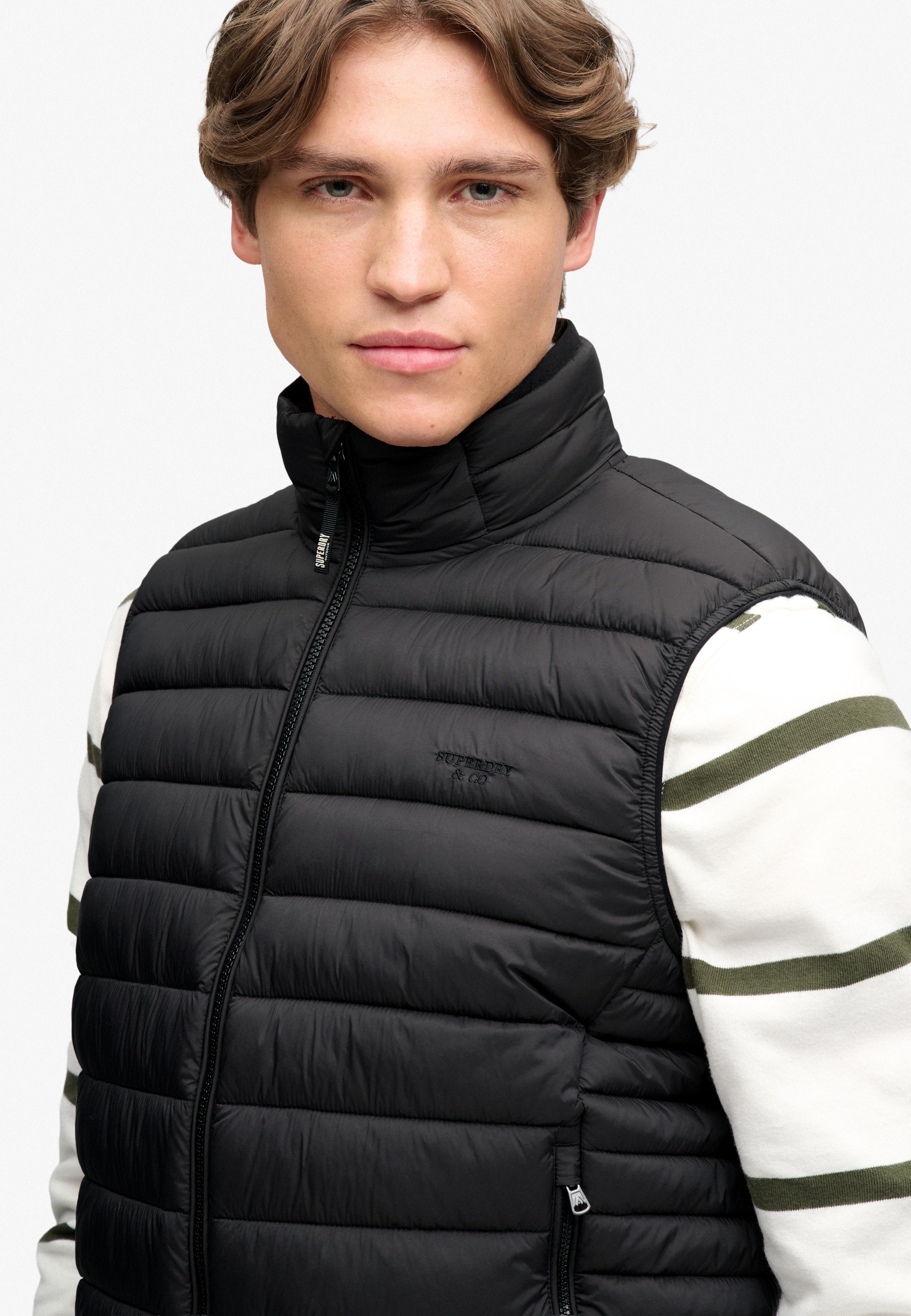 Superdry Steppweste »FUJI LITE PADDED GILET« Kunstfaser, slim fit