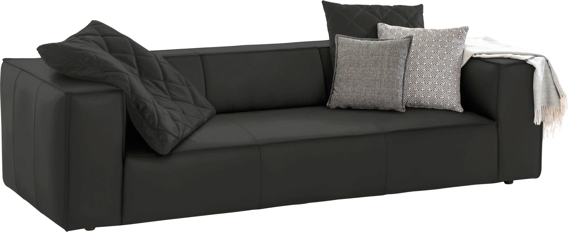 W.SCHILLIG 3-Sitzer »around-the-block« mit eleganter Biese, mit Federkern