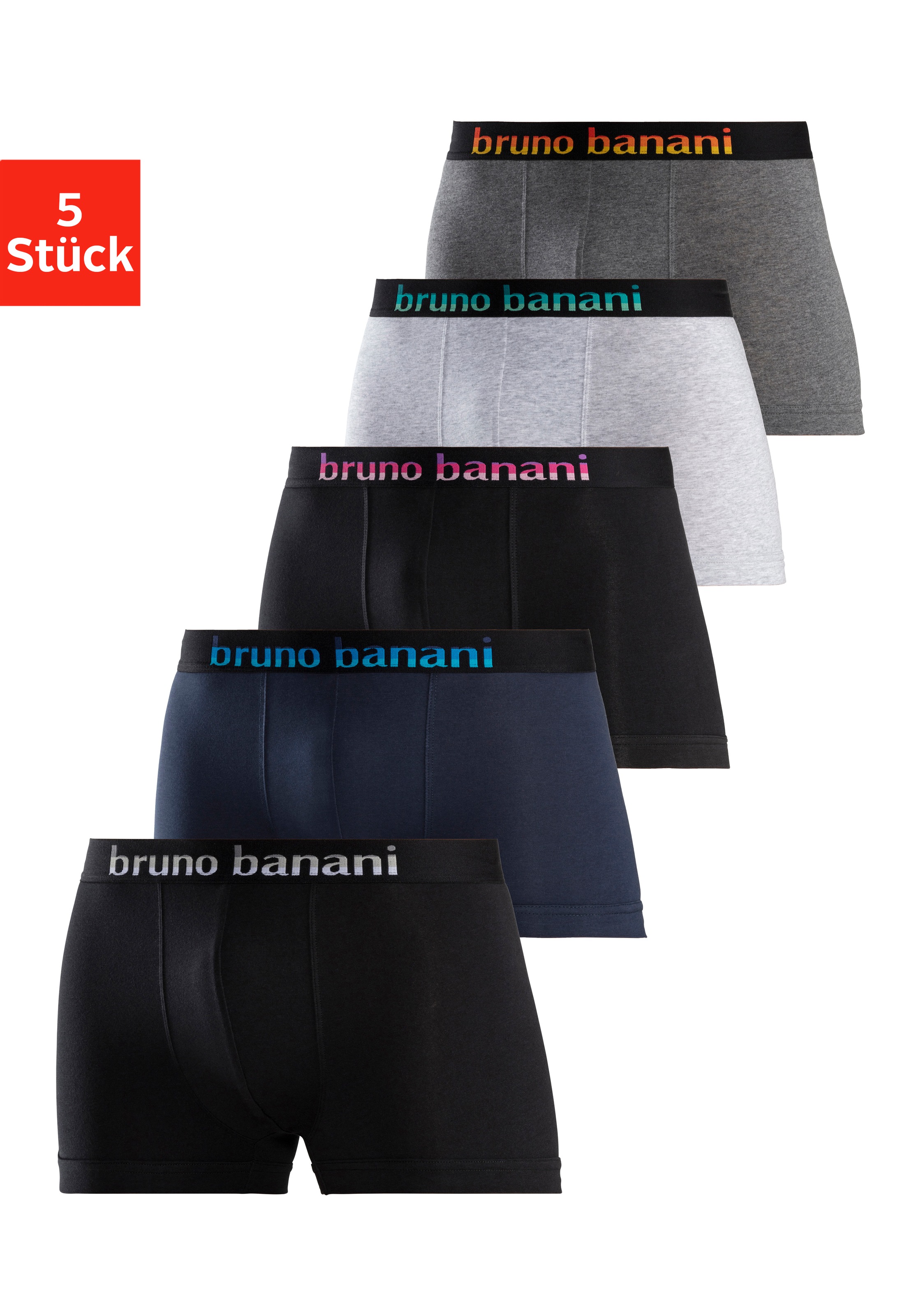Bruno Banani Herren Boxer »Boxershorts für Herren« Packung in bunt, Größe M