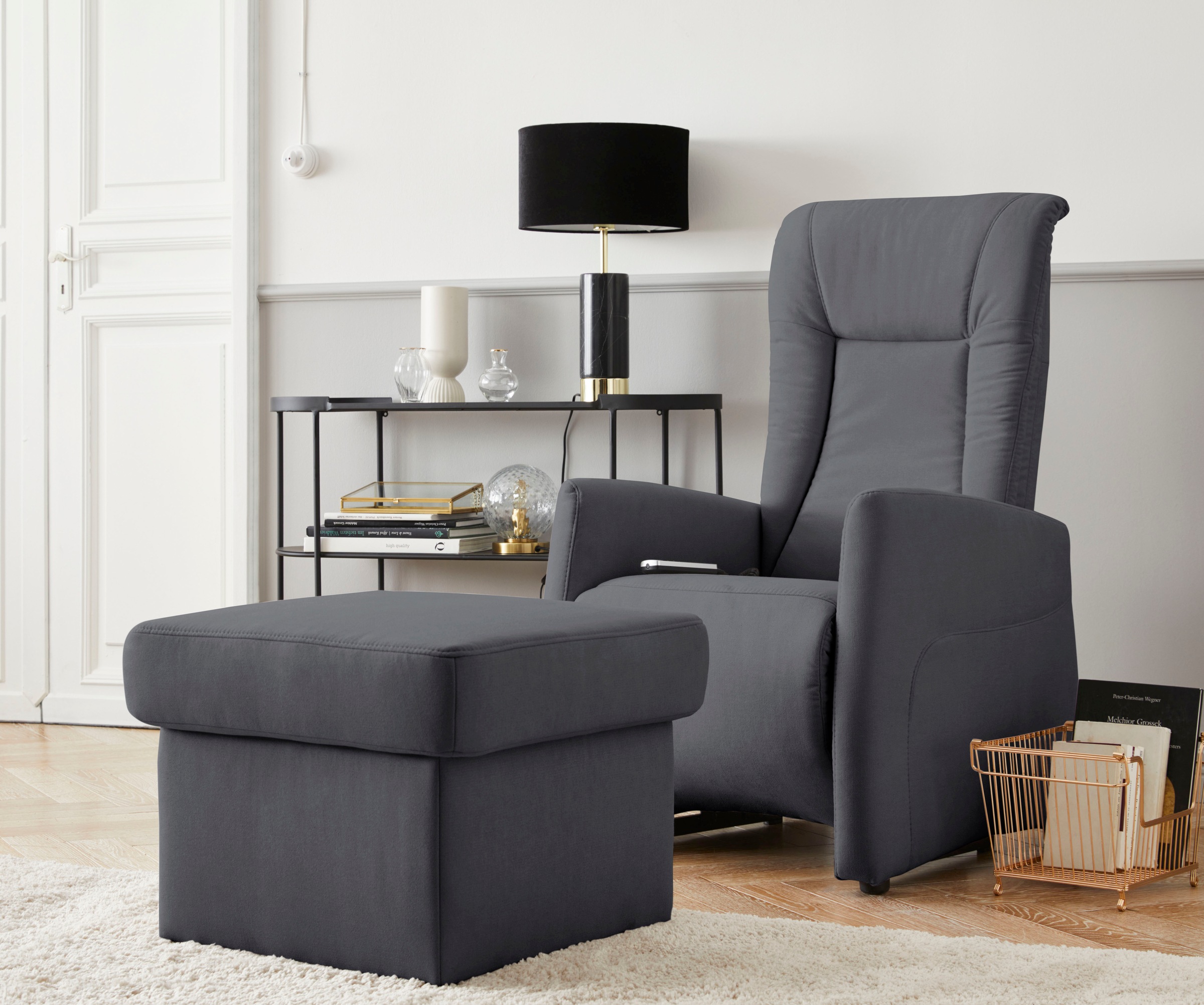 sit&more Stauraumhocker »Melissa«, klassisches Design, optional in dem mit Wasser zu reinigendem Bezug