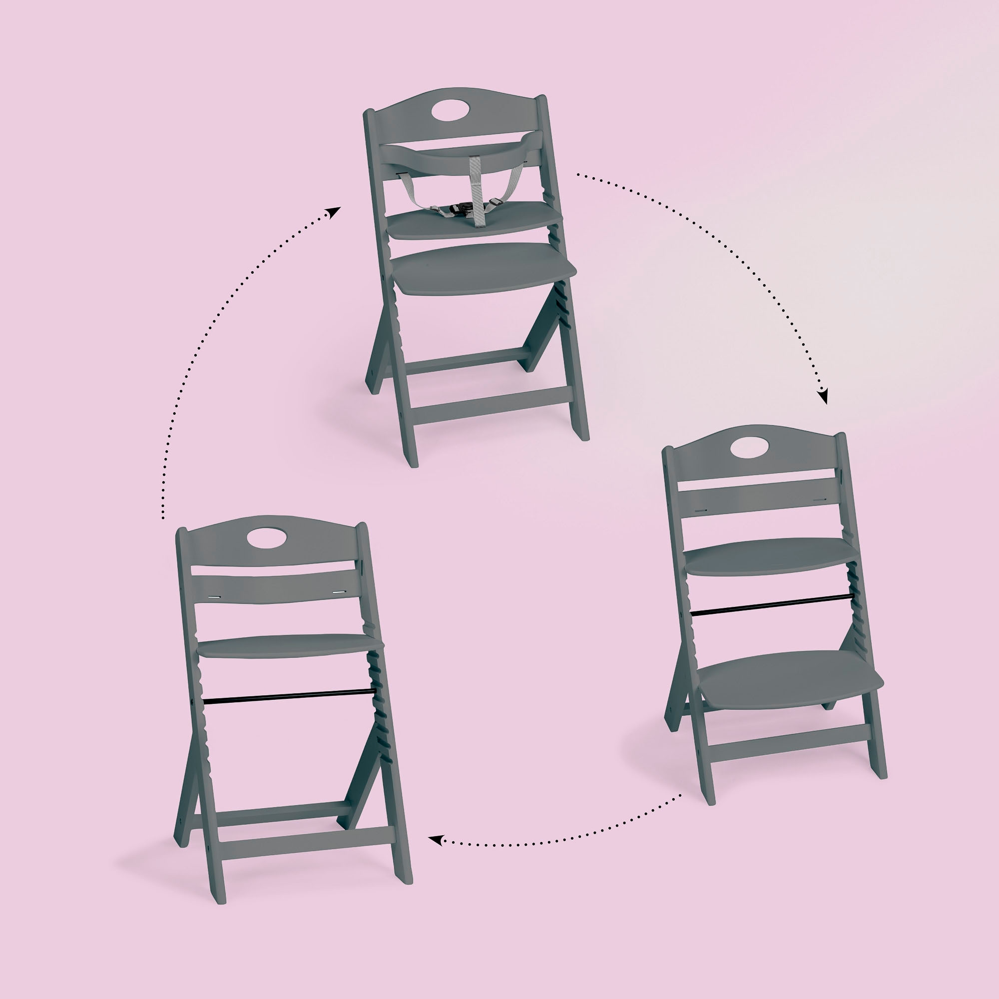 BabyGo Hochstuhl »Family, grey« ()