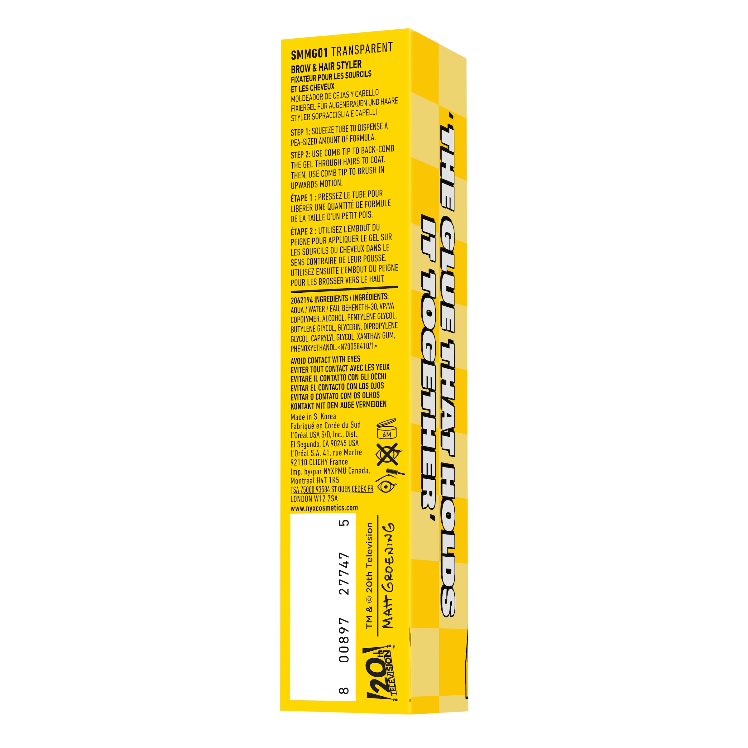 NYX PROFESSIONAL MAKEUP Augenbrauenpflege »MARGE SIMPSON MEGA GLUE 2-IN-1« Augenbrauen- und Haargel