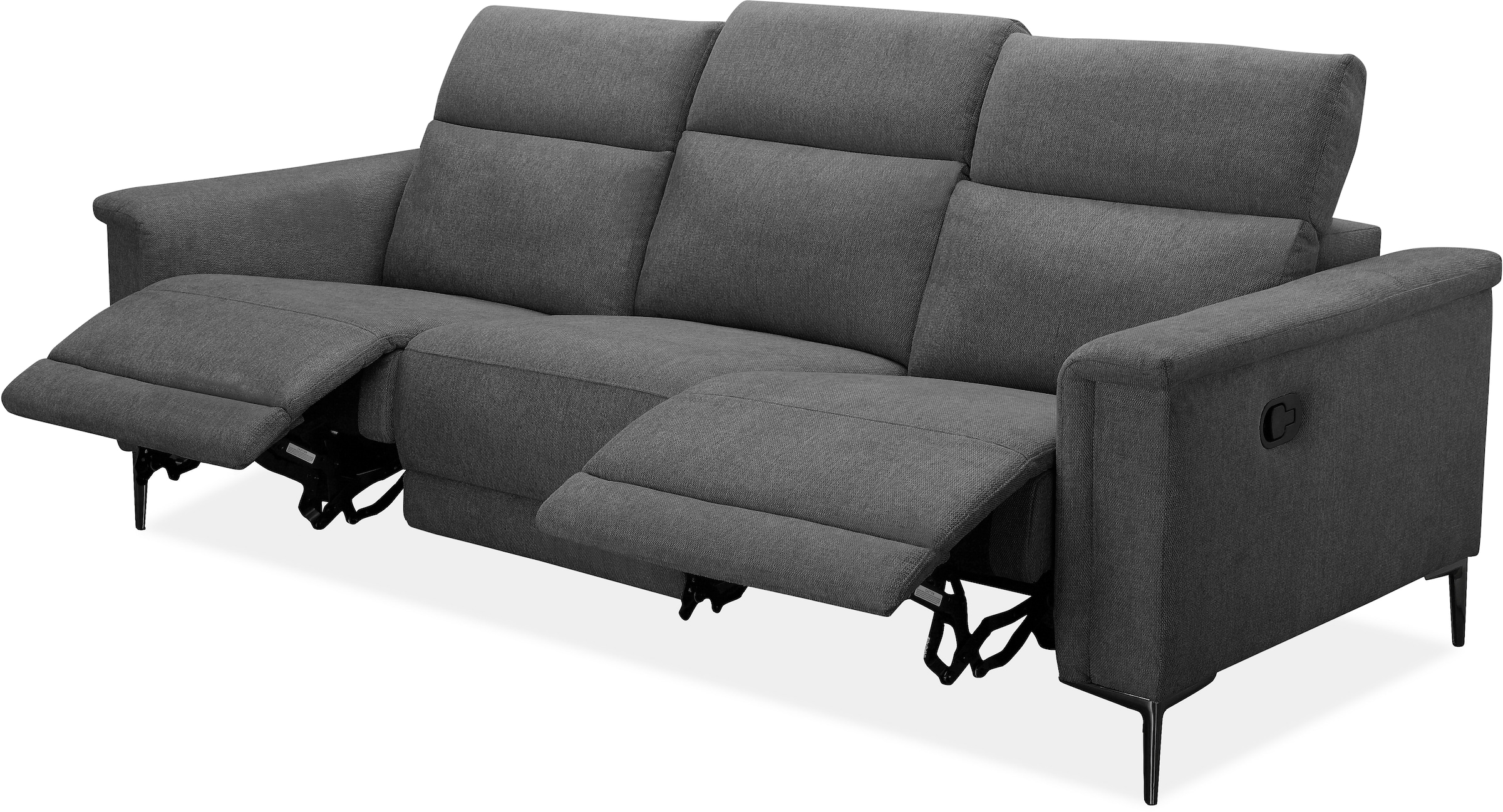 OTTO home 3-Sitzer »LUND B: 222 cm - OTTO. Verlässliche Qualität. Mit Relaxfunktion« in 2 Sitzen (links/rechts), manuell/elektrisch (USB-C), Kopfteilverst.