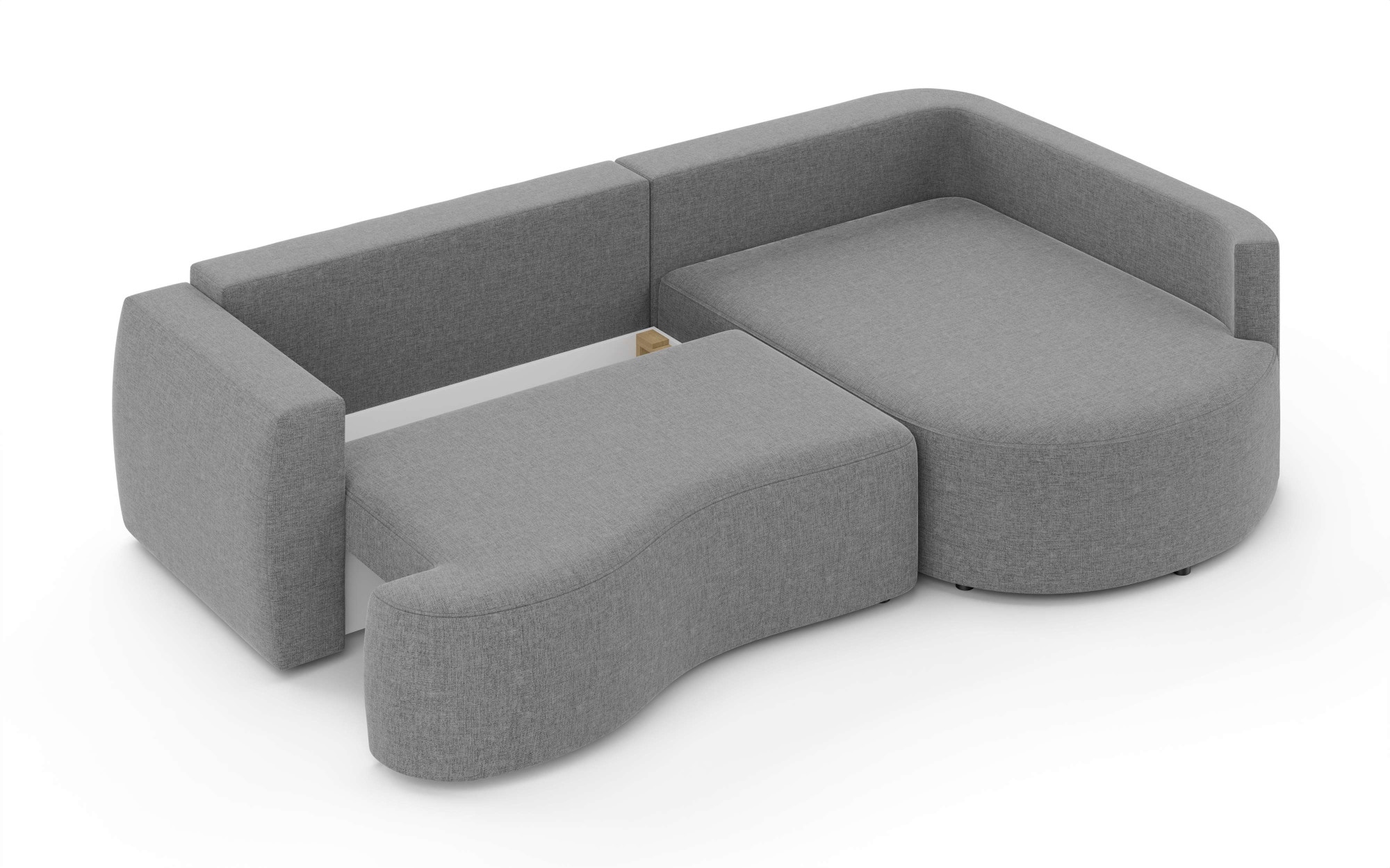 INOSIGN Ecksofa »Kahekili, Schlafsofa mit Bettkasten, Maße B/T/H: 255/181/90/ cm«, L-Form mit Wellenunterfederung, 7 Rückenkissen und 2 Zierkissen