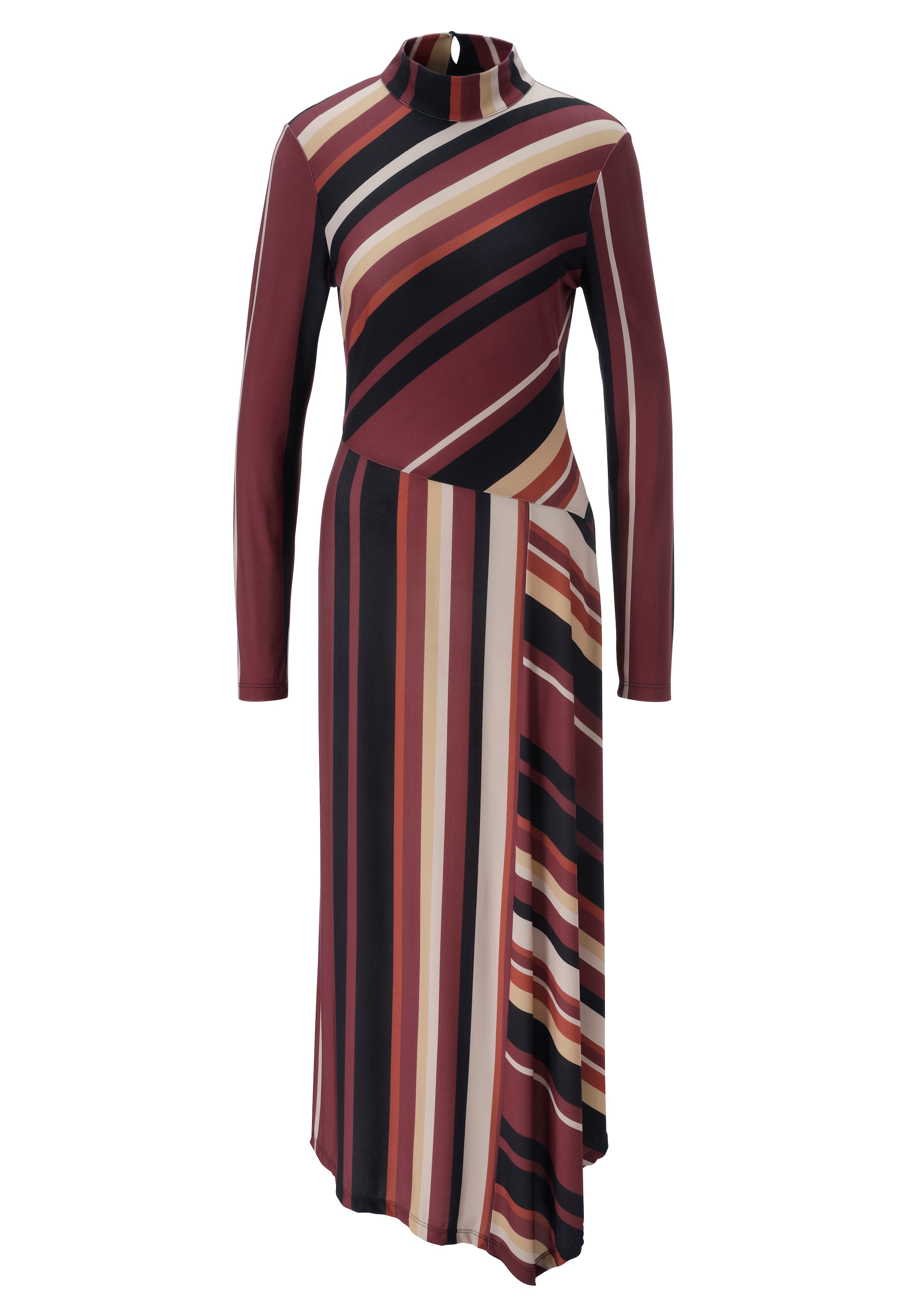 Aniston SELECTED Midikleid Hinten mit zwei Knöpfe am Kragen zu schließen - NEUE KOLLEKTION